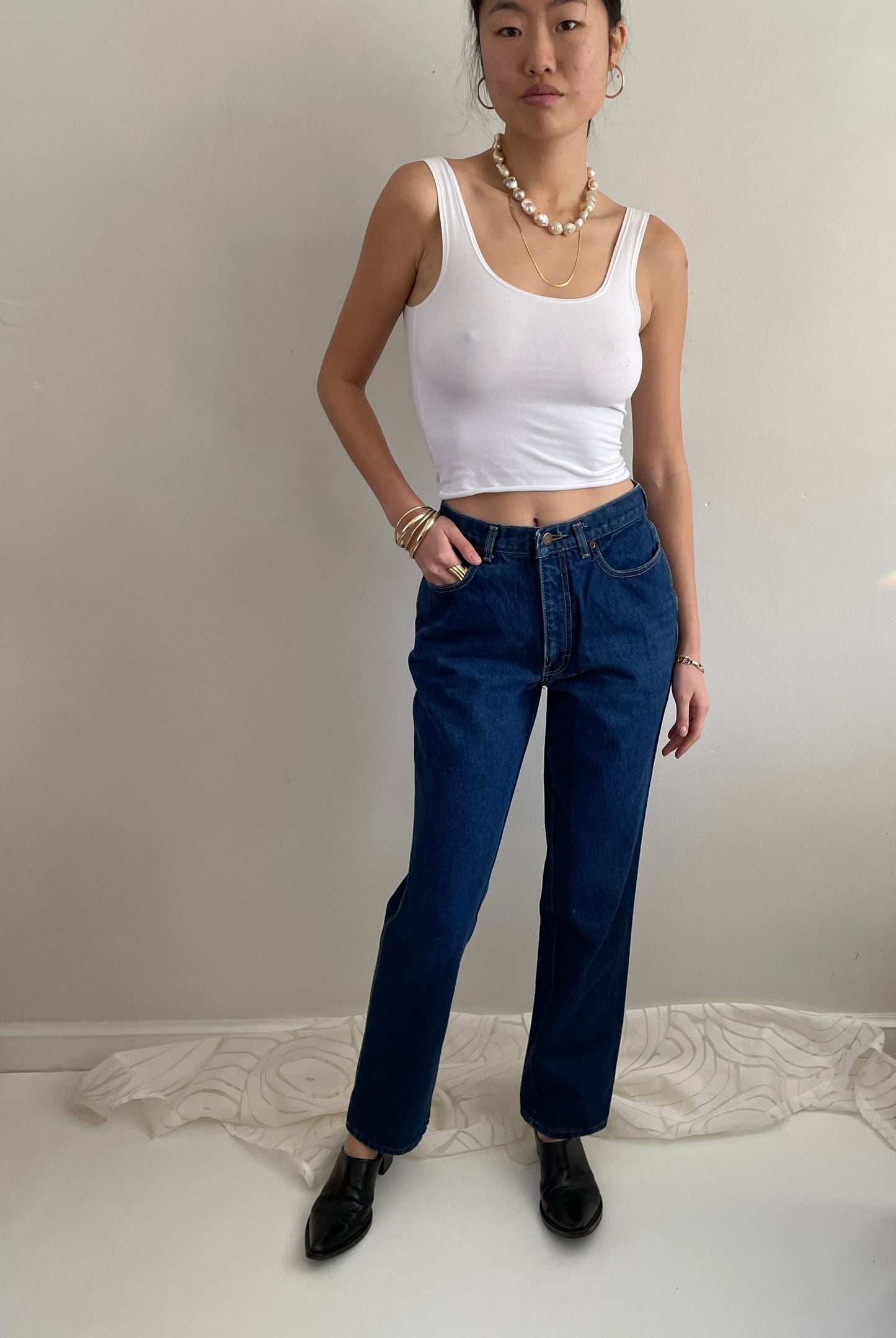 vintage 90s Calvin Klein dark wash American designer jeans USA | size 27 waist