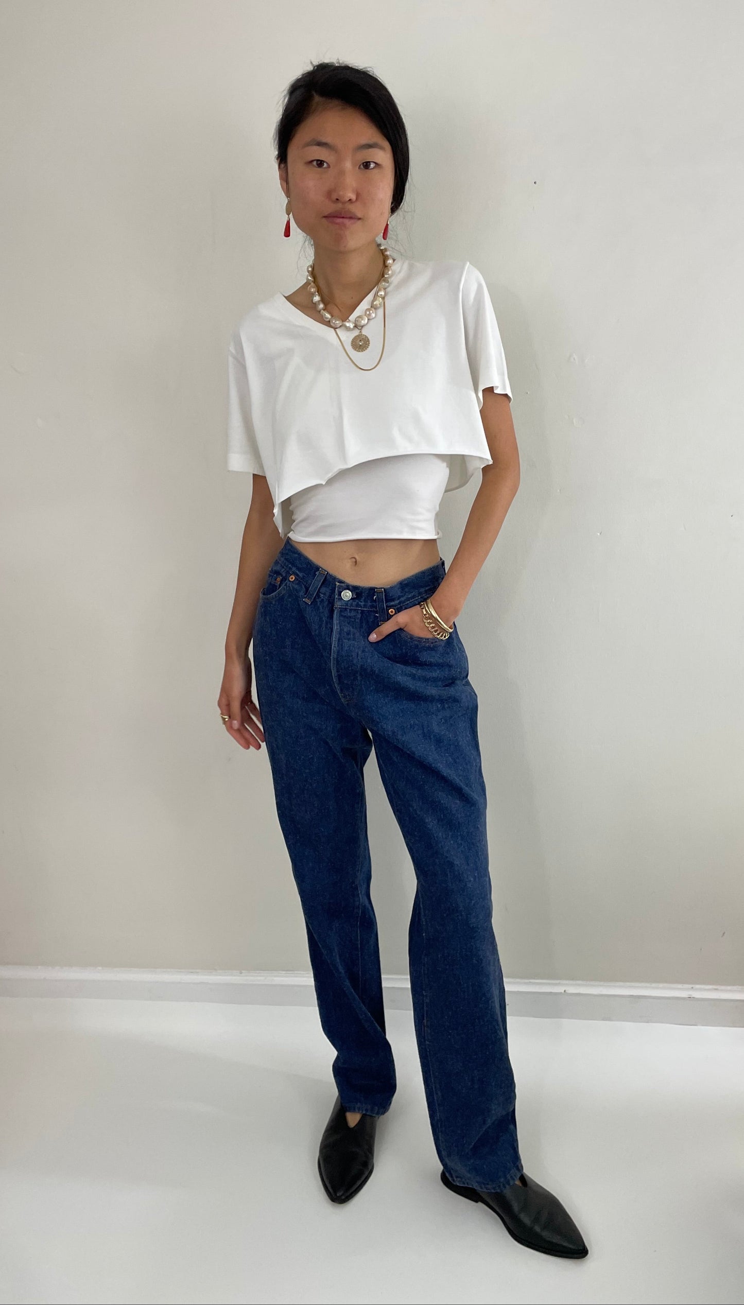 Vintage 80s Levi's shrink to fit medium wash petite Levis jeans for women made in USA 27 x 32