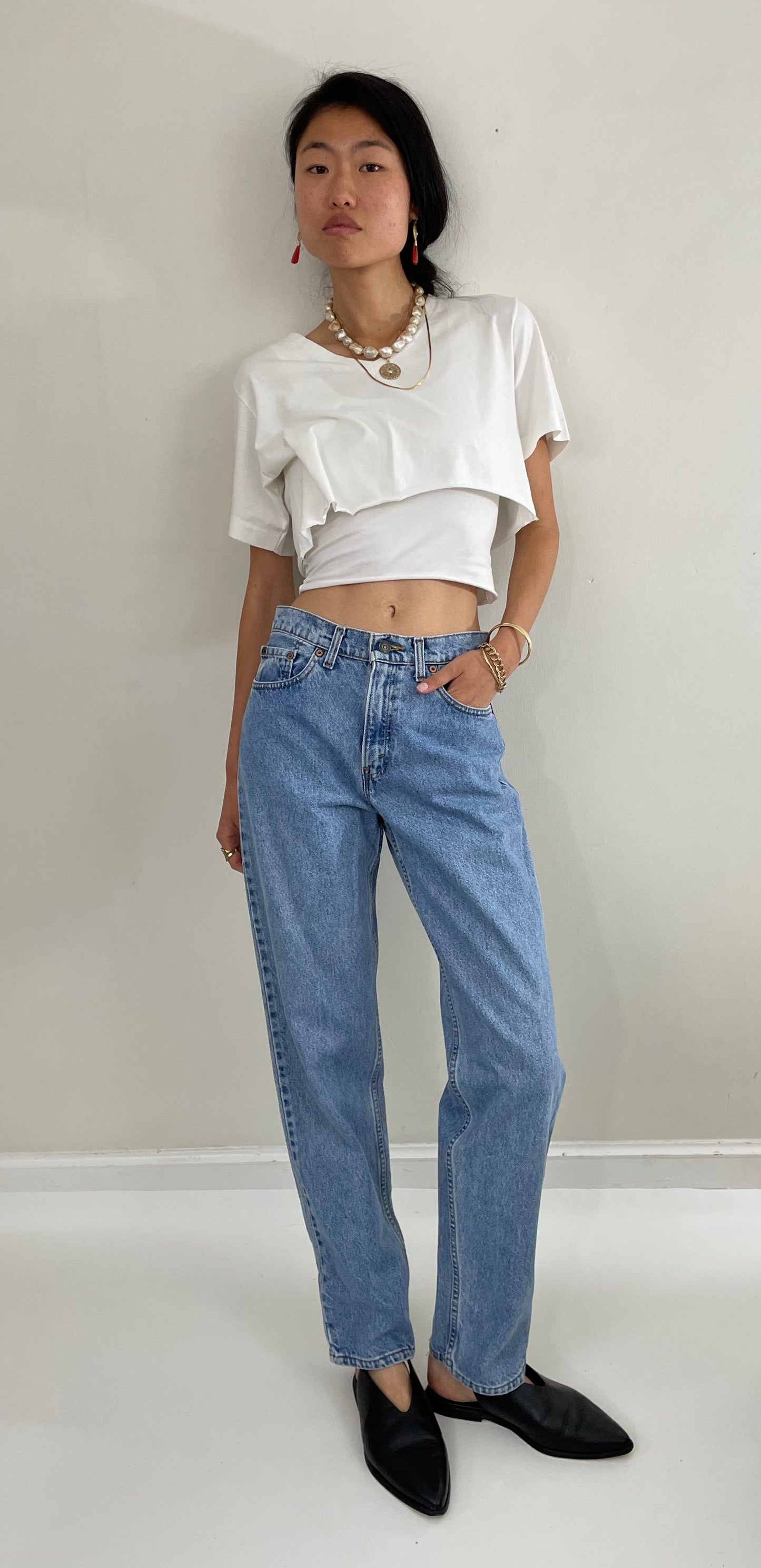 vintage 80s Levis 560 high waisted zipper fly Levi's jeans for Women made in USA 28x31