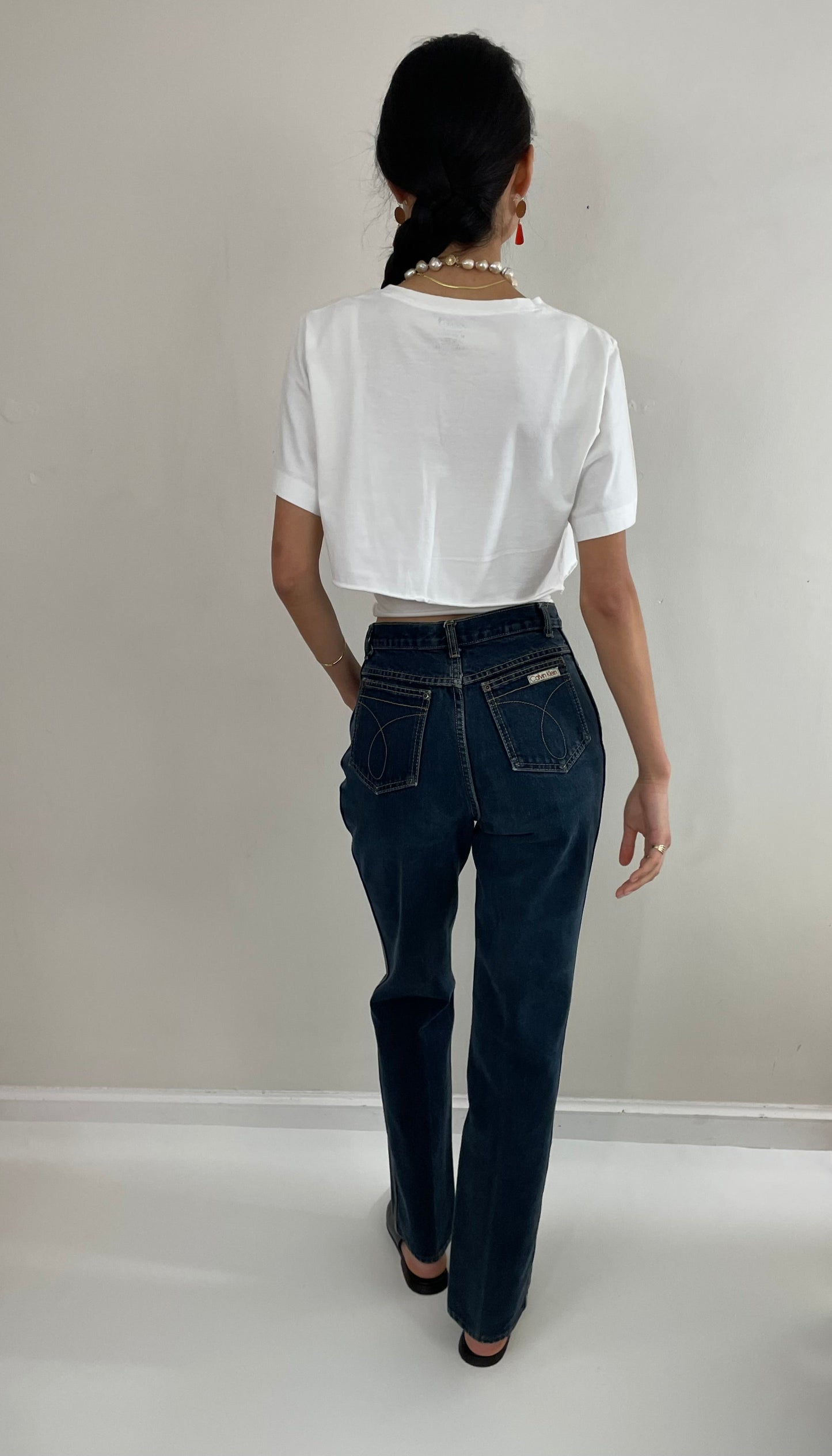 80s vintage Calvin Klein medium wash iconic American designer 90s jeans made in USA size 26 x 32