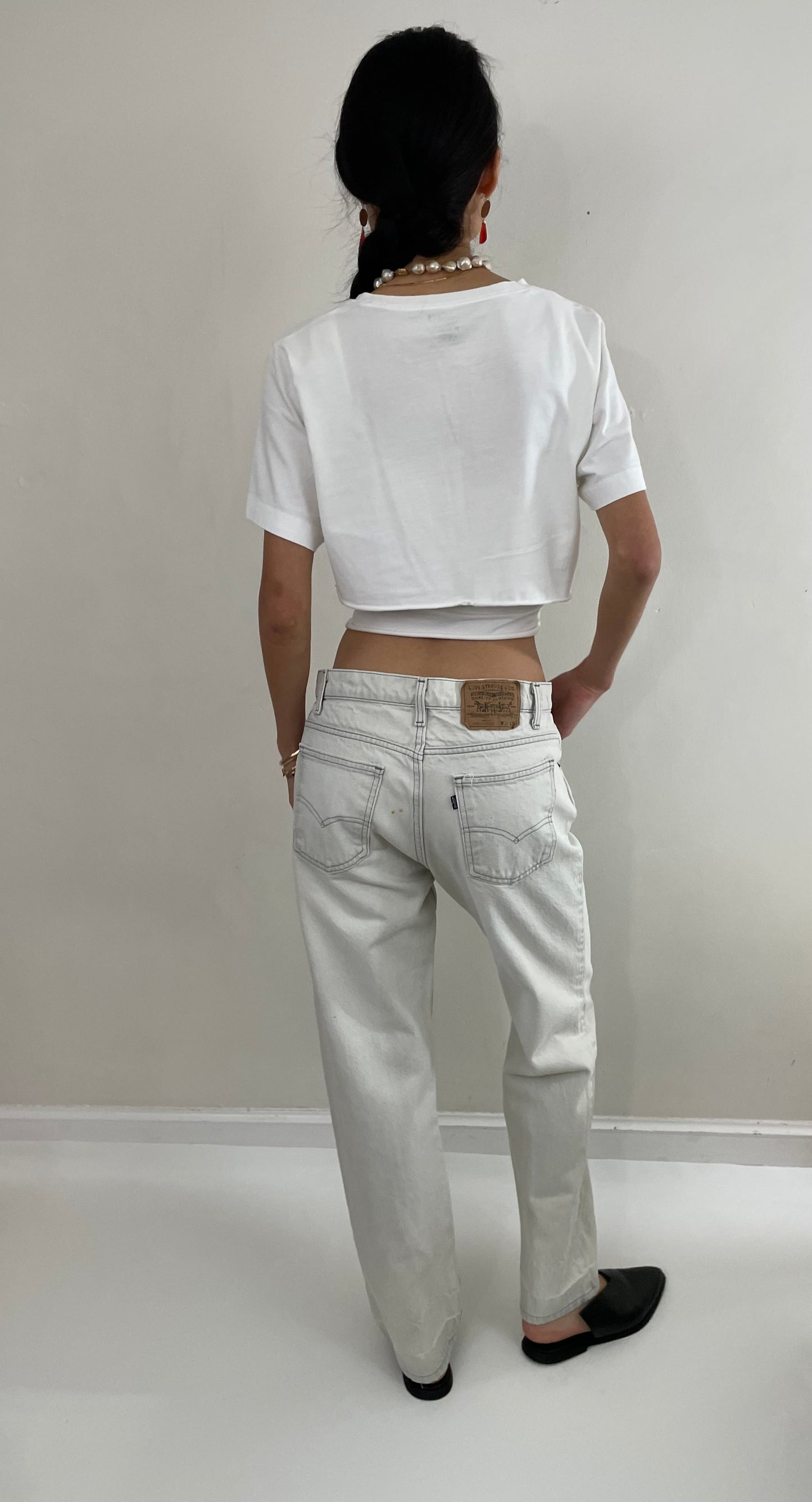 Vintage 80s Levi's 509 pale light blue gray black tab Levis zipper Dad boyfriend Levis jeans made USA size 32 x 29