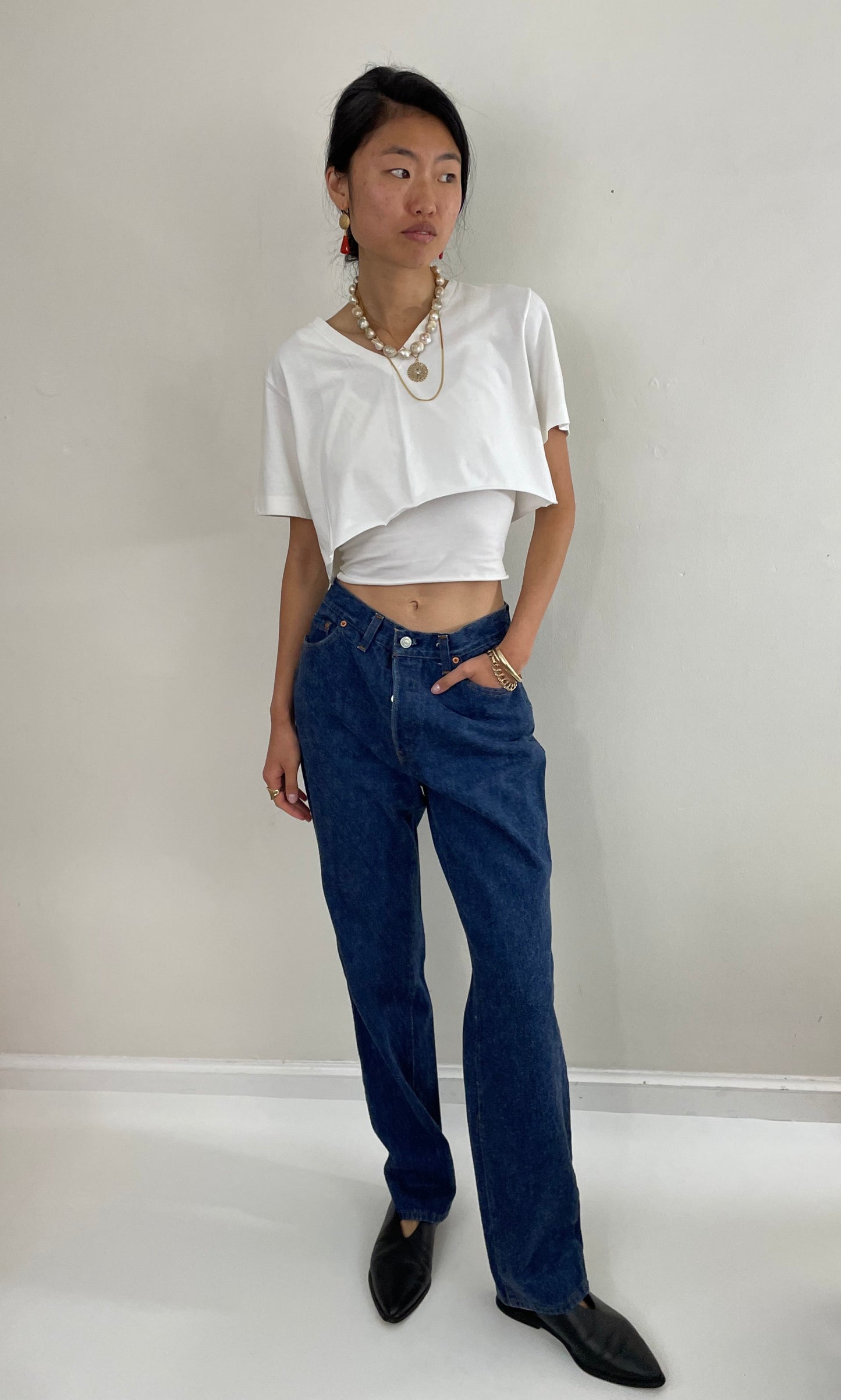 Vintage 80s Levi's shrink to fit medium wash petite Levis jeans for women made in USA 27 x 32