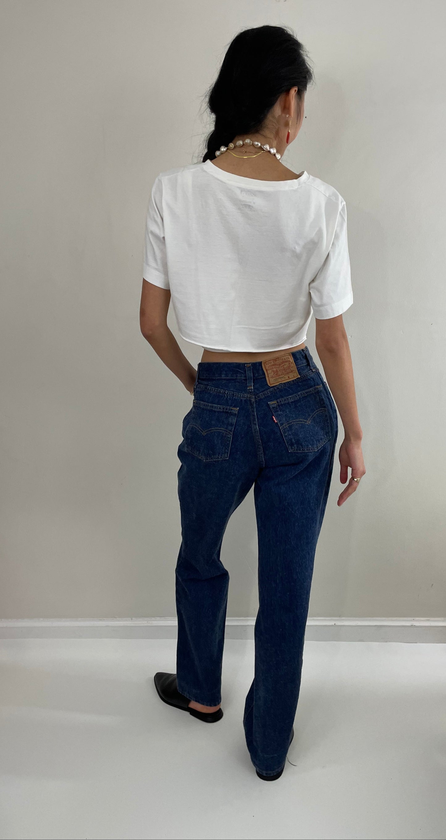 Vintage 80s Levi's shrink to fit medium wash petite Levis jeans for women made in USA 27 x 32