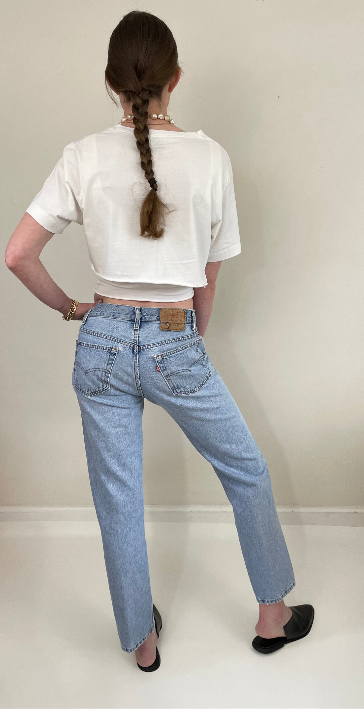 vintage 70s Levi's 501 faded button fly boyfriend Levis red tab jeans 30 x 29