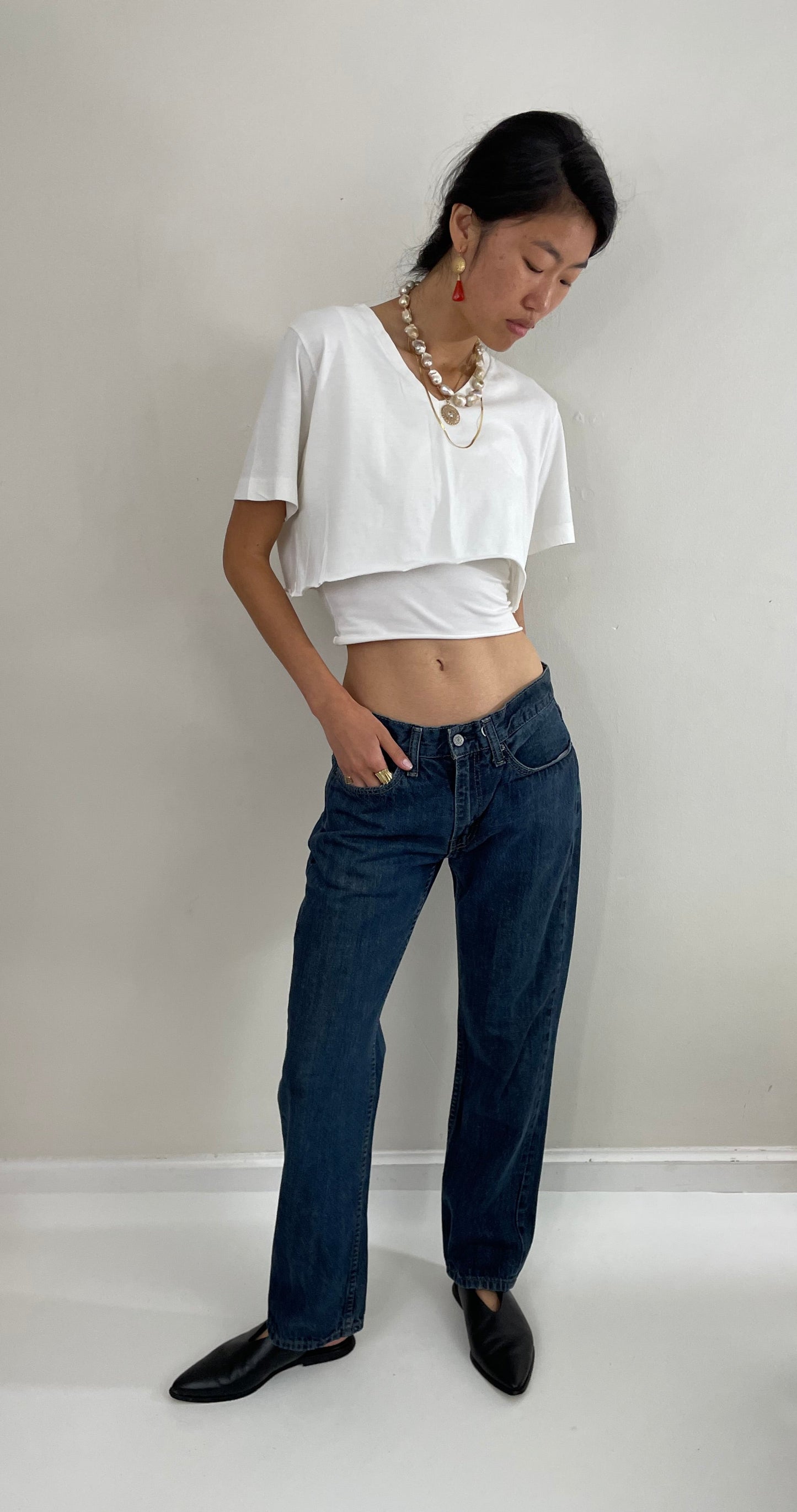 Vintage Y2K Levi's 514 medium dark wash mid rise jeans size 31 x 31