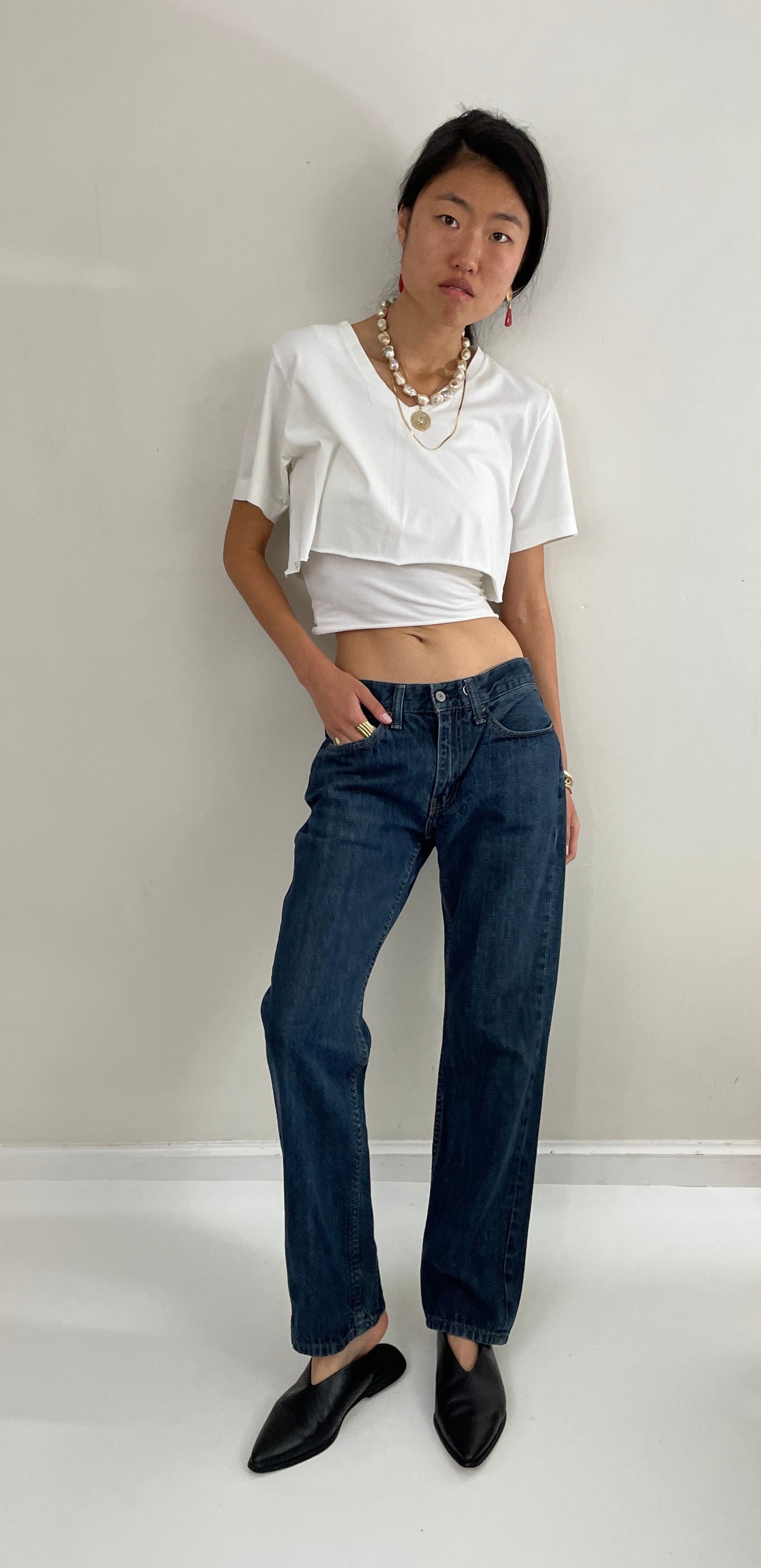 Vintage Y2K Levi's 514 medium dark wash mid rise jeans size 31 x 31