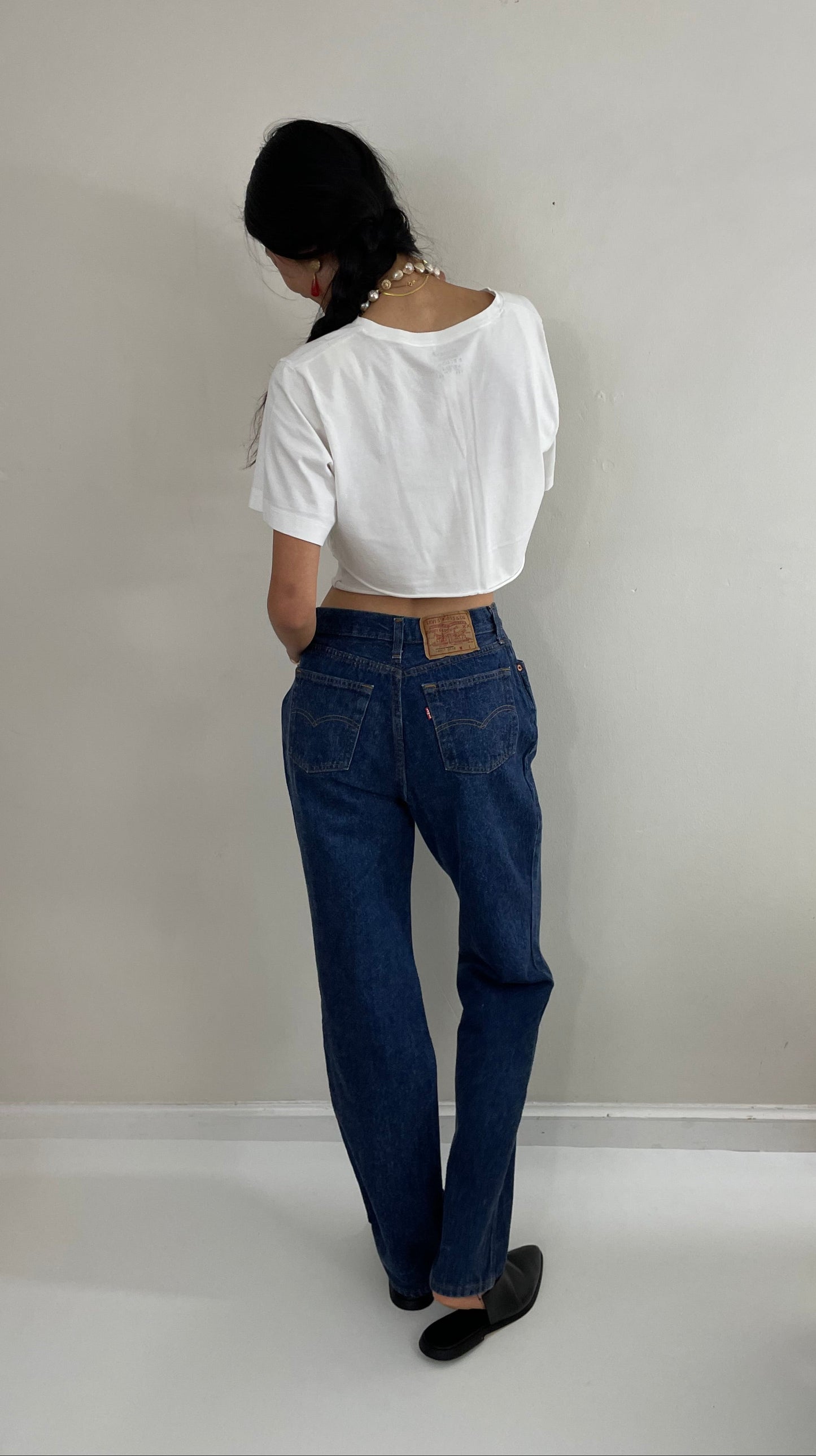 Vintage 80s Levi's shrink to fit medium wash petite Levis jeans for women made in USA 27 x 32