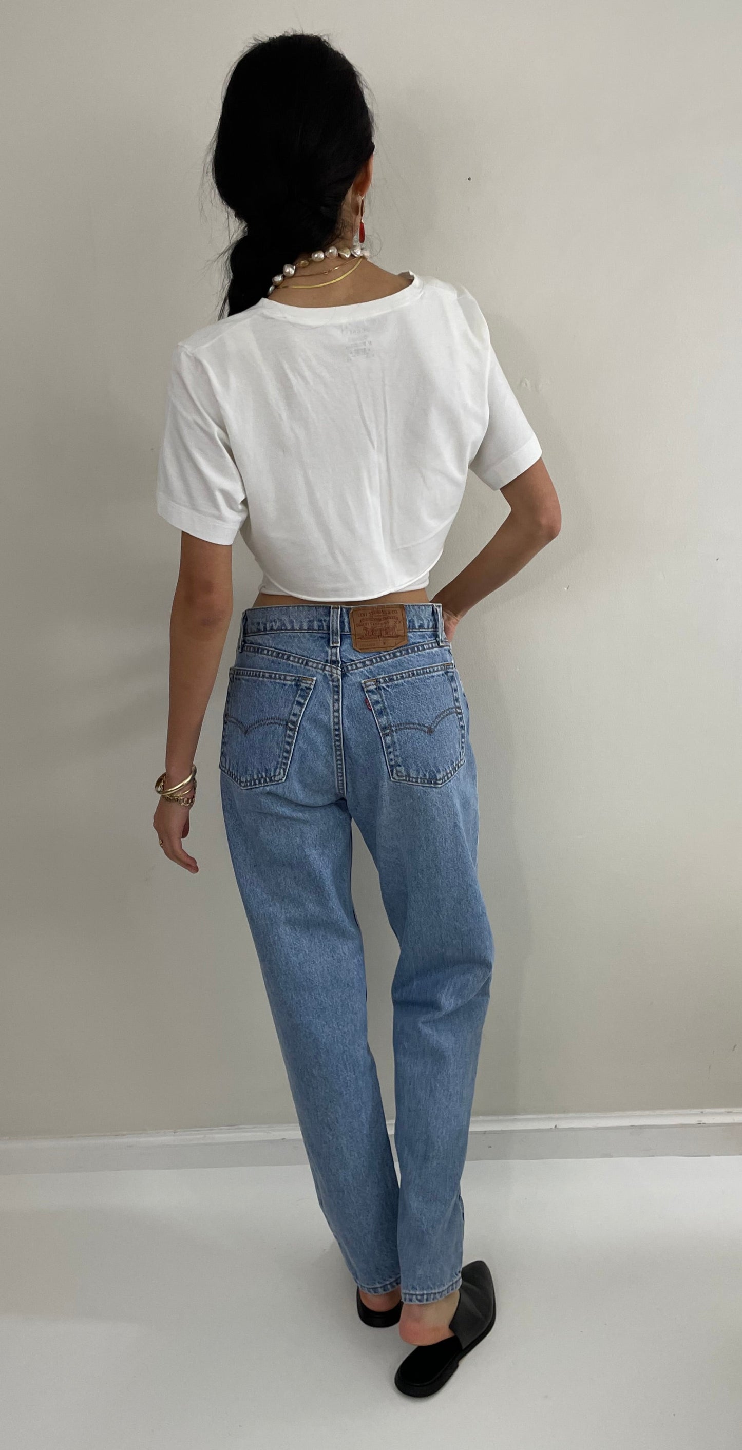 vintage 80s Levis 560 high waisted zipper fly Levi's jeans for Women made in USA 28x31