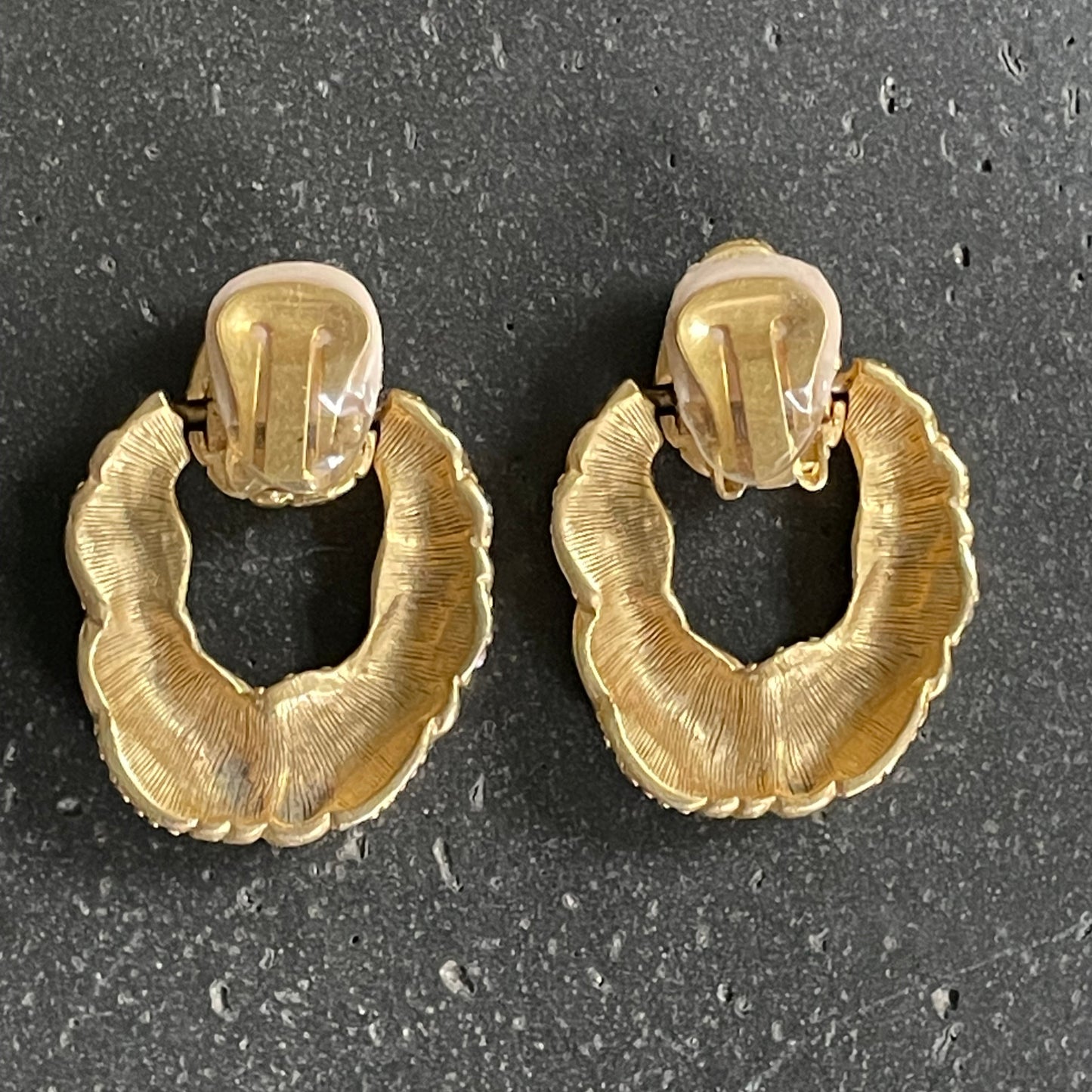 Vintage 90s Roxanne Assoulin Enamel Cuff Bracelet and Door Knocker Earring Matching Set Jewelry
