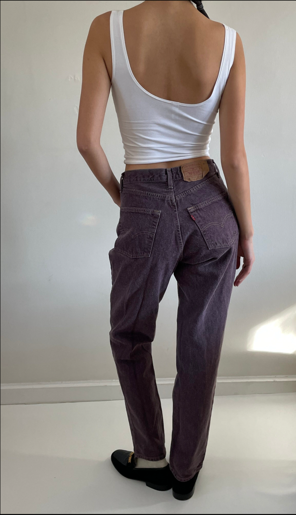 Vintage 80s Levi's button fly womens brown shrink to fit Levis 501 jeans size 29 x 32