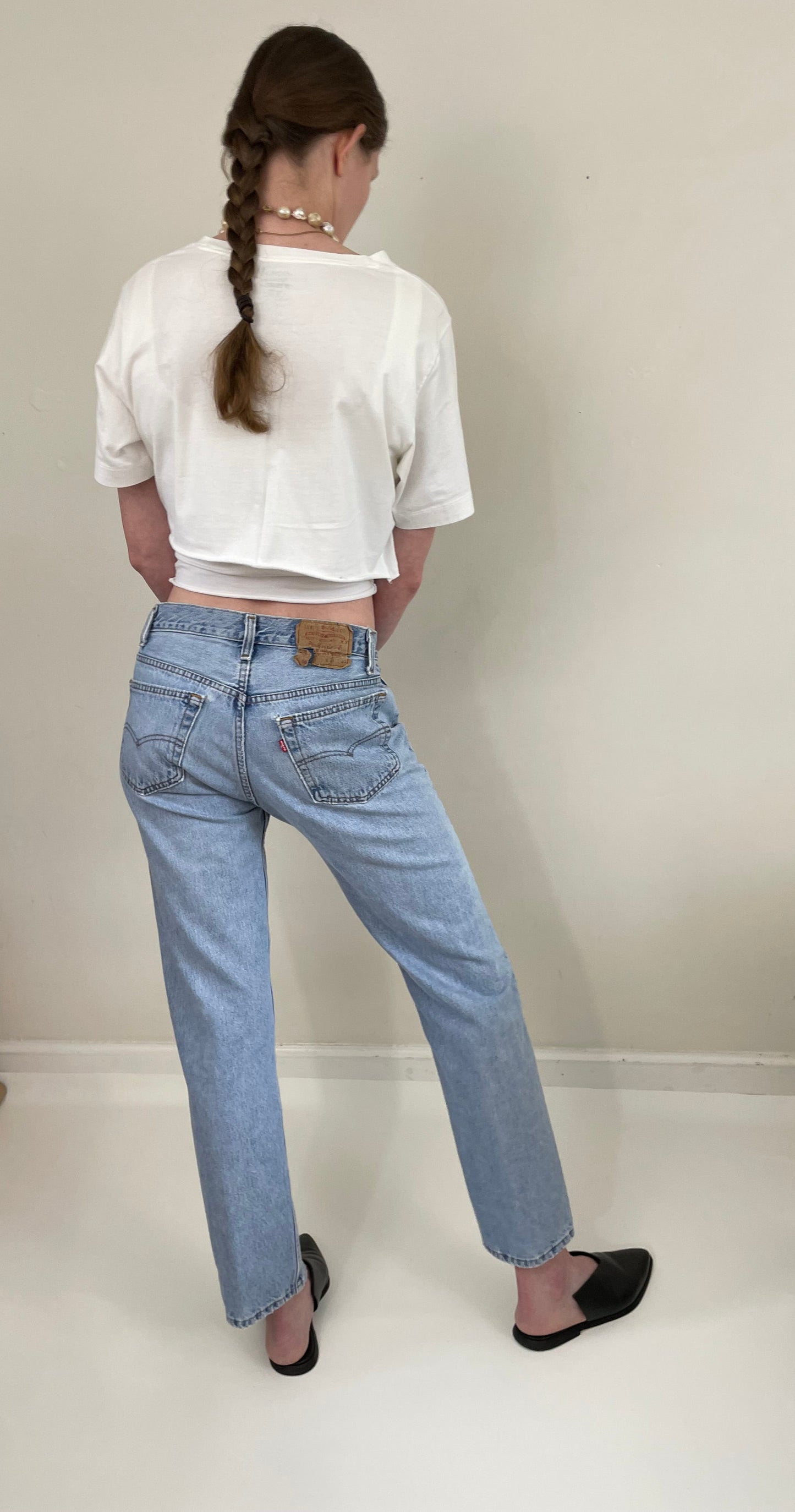 vintage 70s Levi's 501 faded button fly boyfriend Levis red tab jeans 30 x 29
