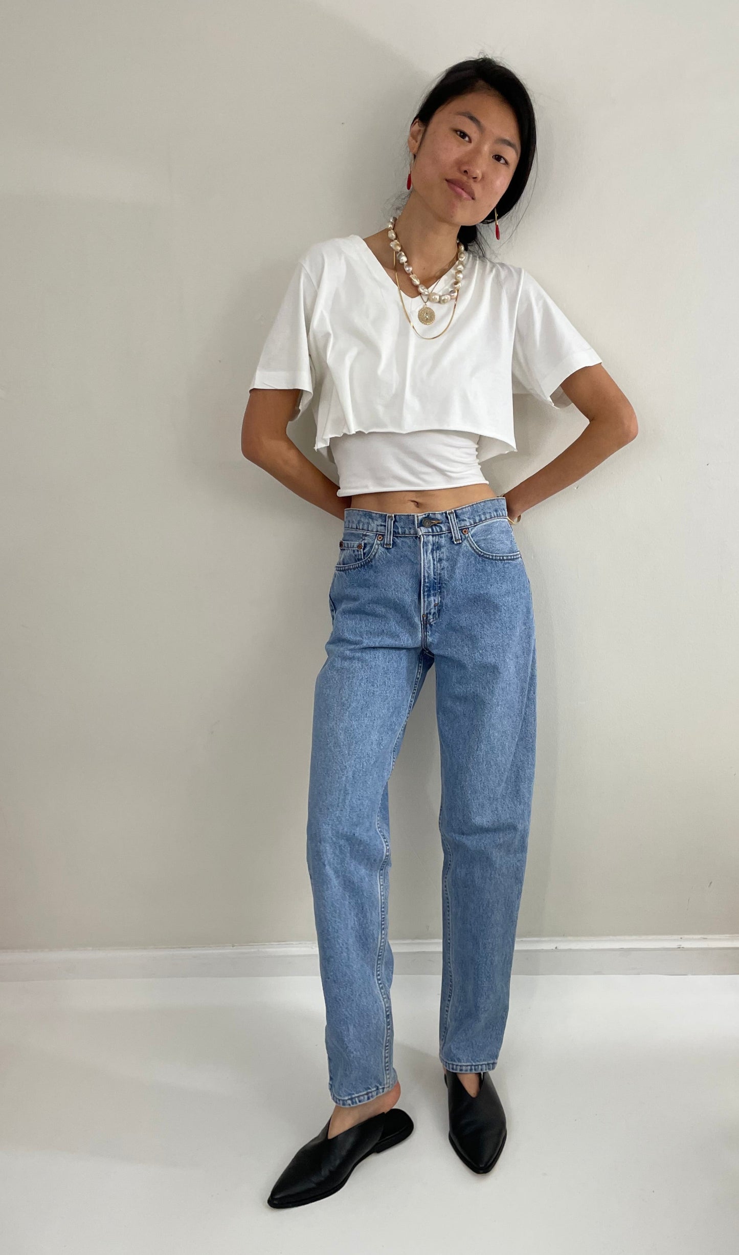 vintage 80s Levis 560 high waisted zipper fly Levi's jeans for Women made in USA 28x31