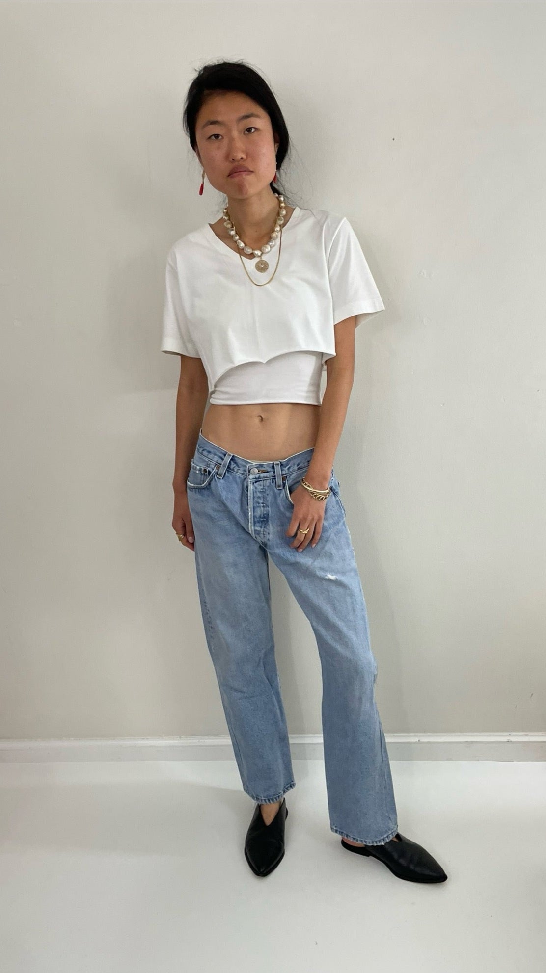Vintage 80s Levi's 501 faded button fly medium light wash red tab Levis iconic jeans size 31 x 29