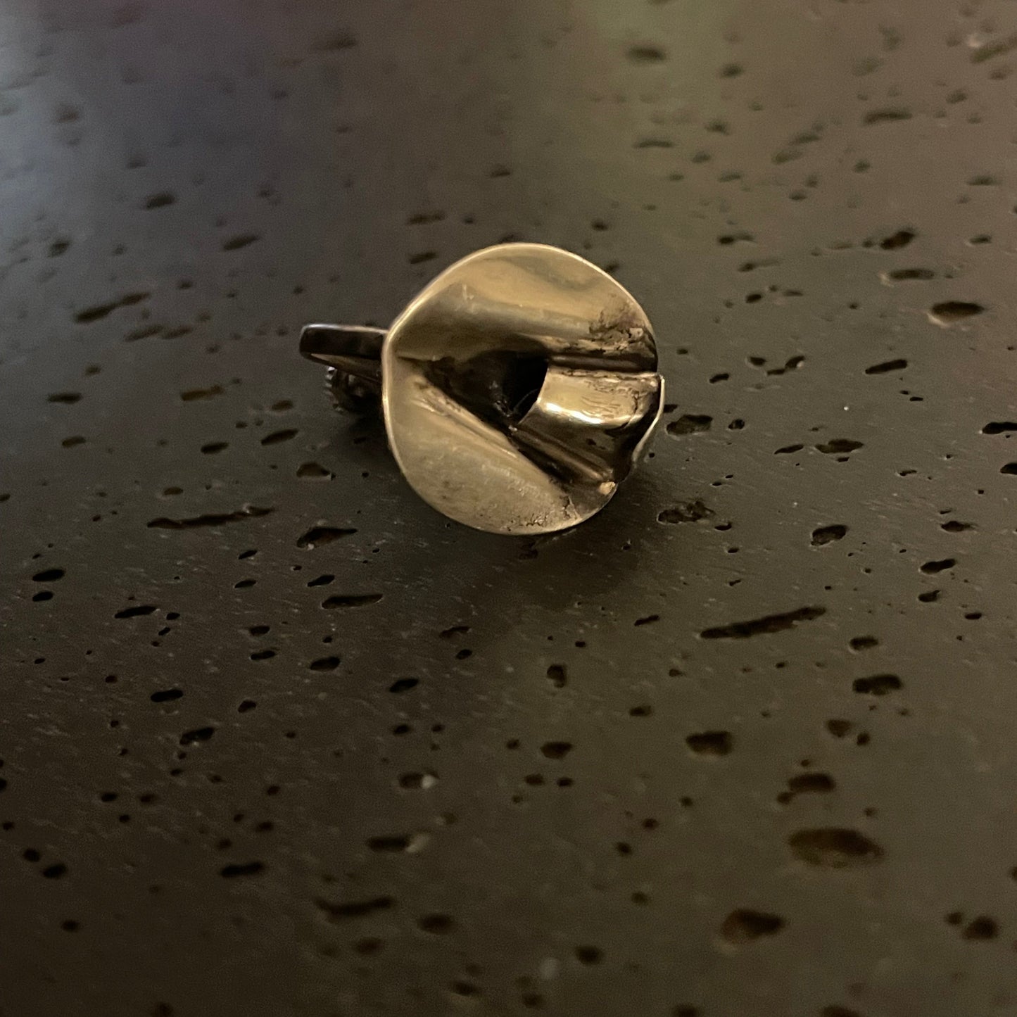 vintage 50s Scandinavian earrings | sterling silver 925 handcrafted modernist Nordic sculptural screw back earrings