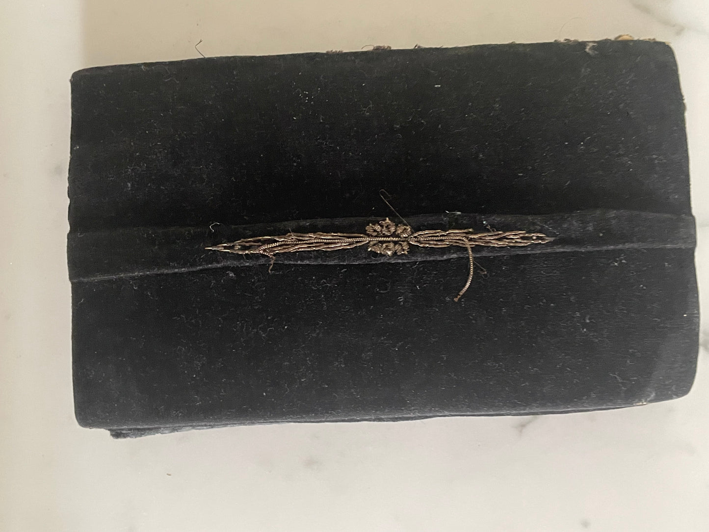 Vintage antique embroidered small clutch