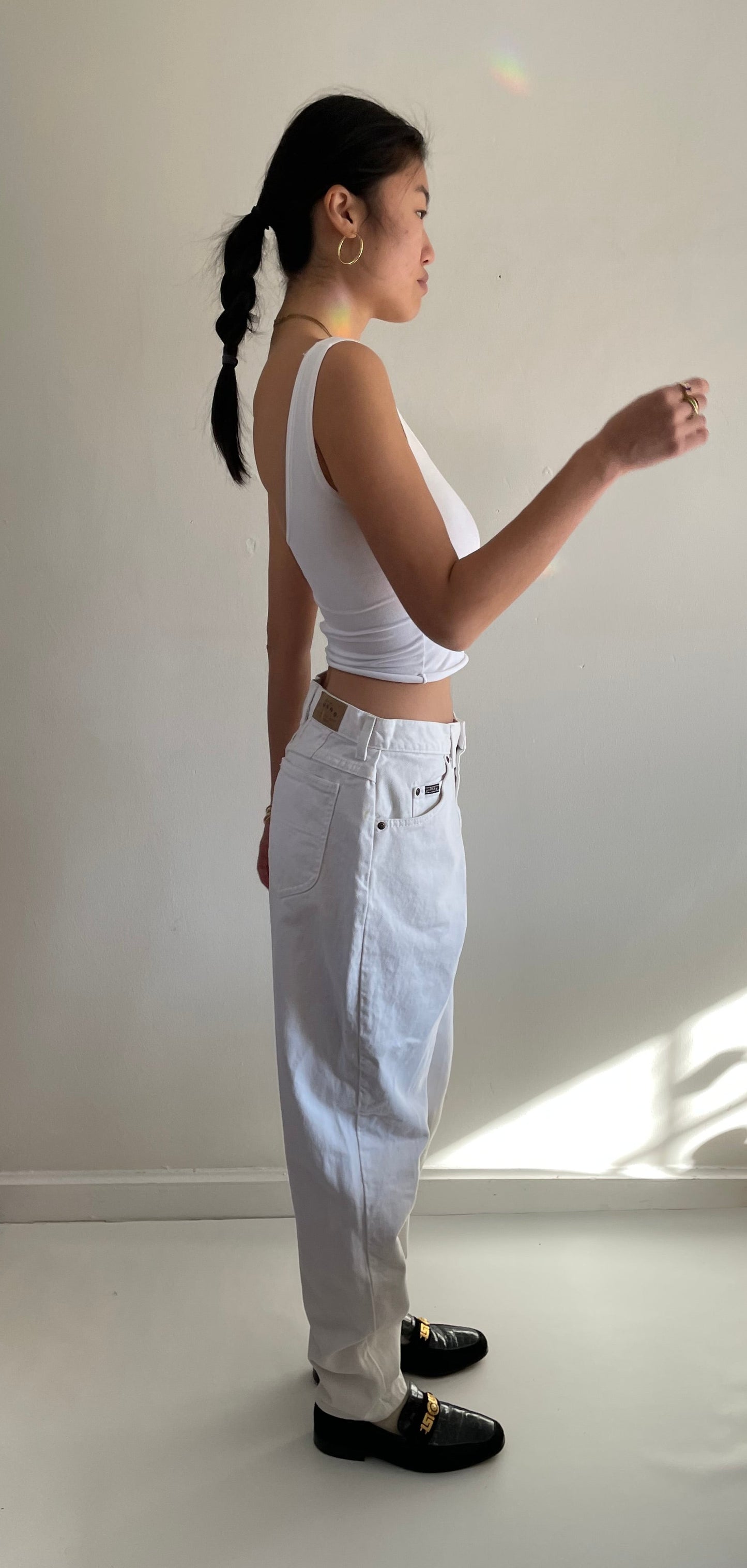 vintage white baggy jeans USA size 30