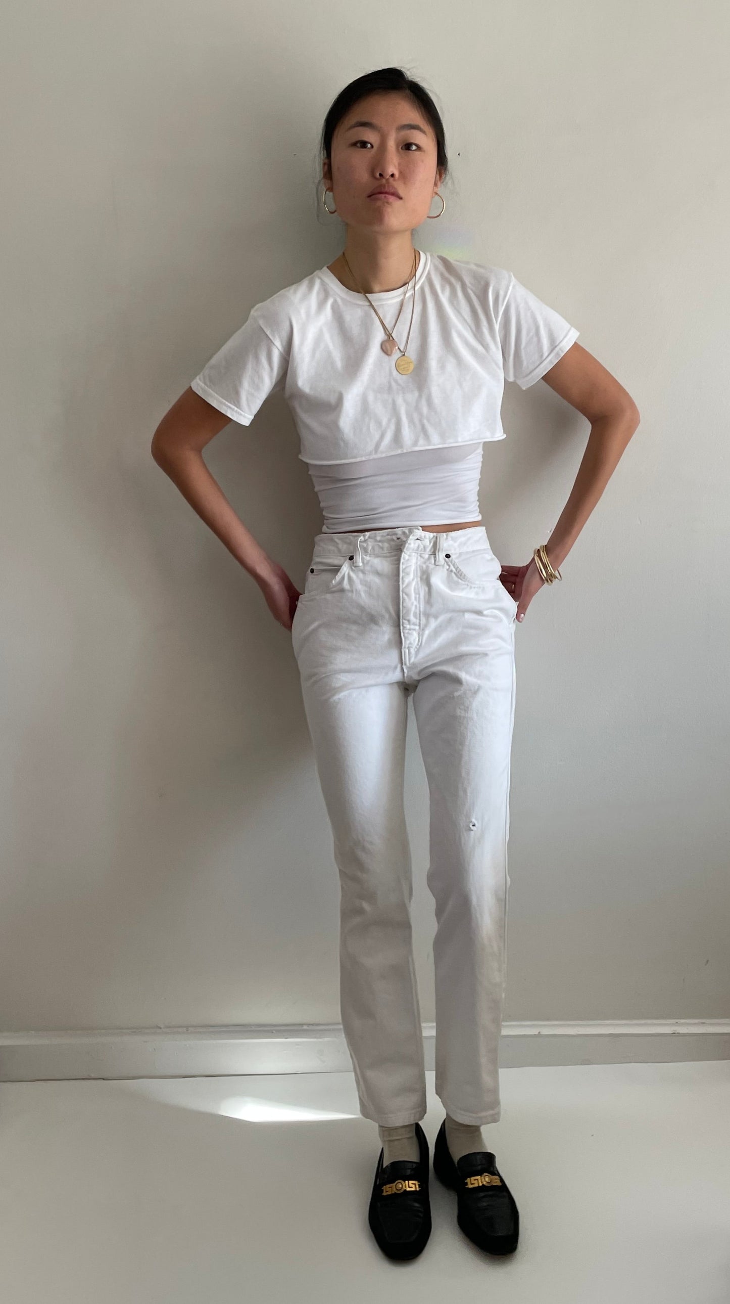 vintage white Edwin jeans made in Japan size 28