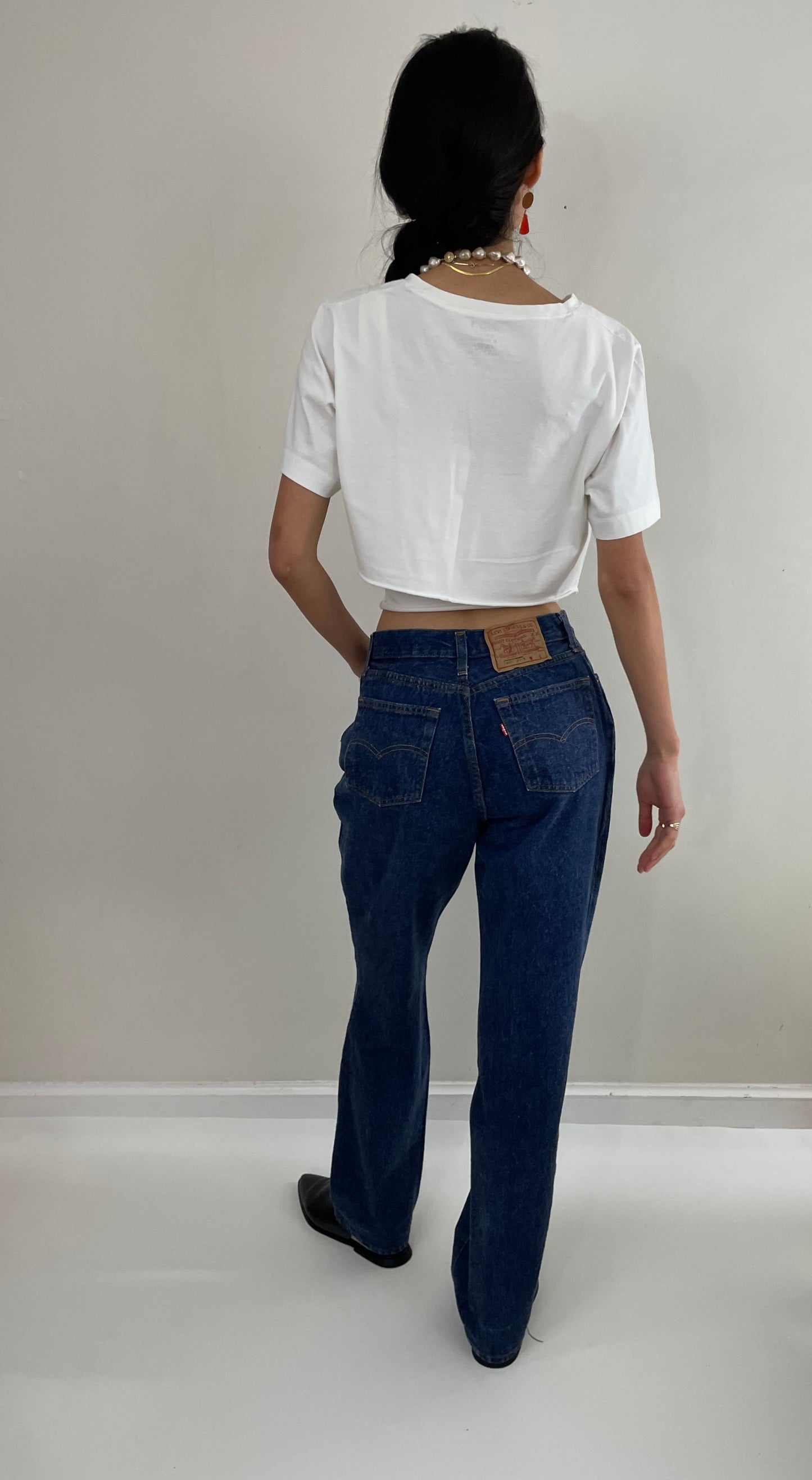 Vintage 80s Levi's shrink to fit medium wash petite Levis jeans for women made in USA 27 x 32