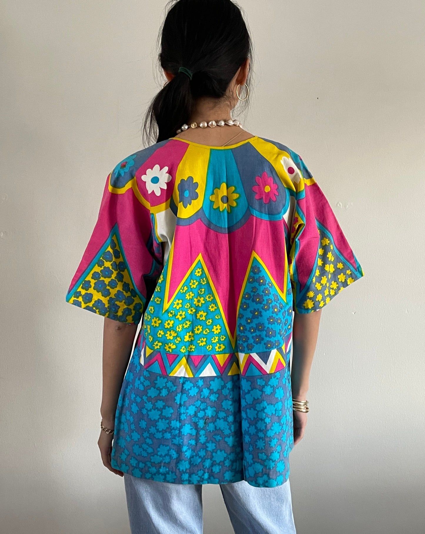 vintage 60s Mod beach cover up mini dress Surf Togs