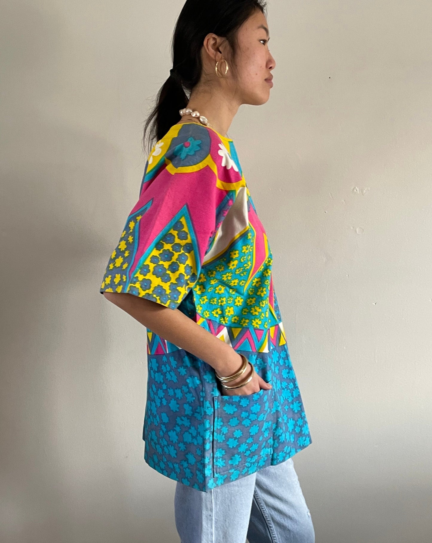 vintage 60s Mod beach cover up mini dress Surf Togs
