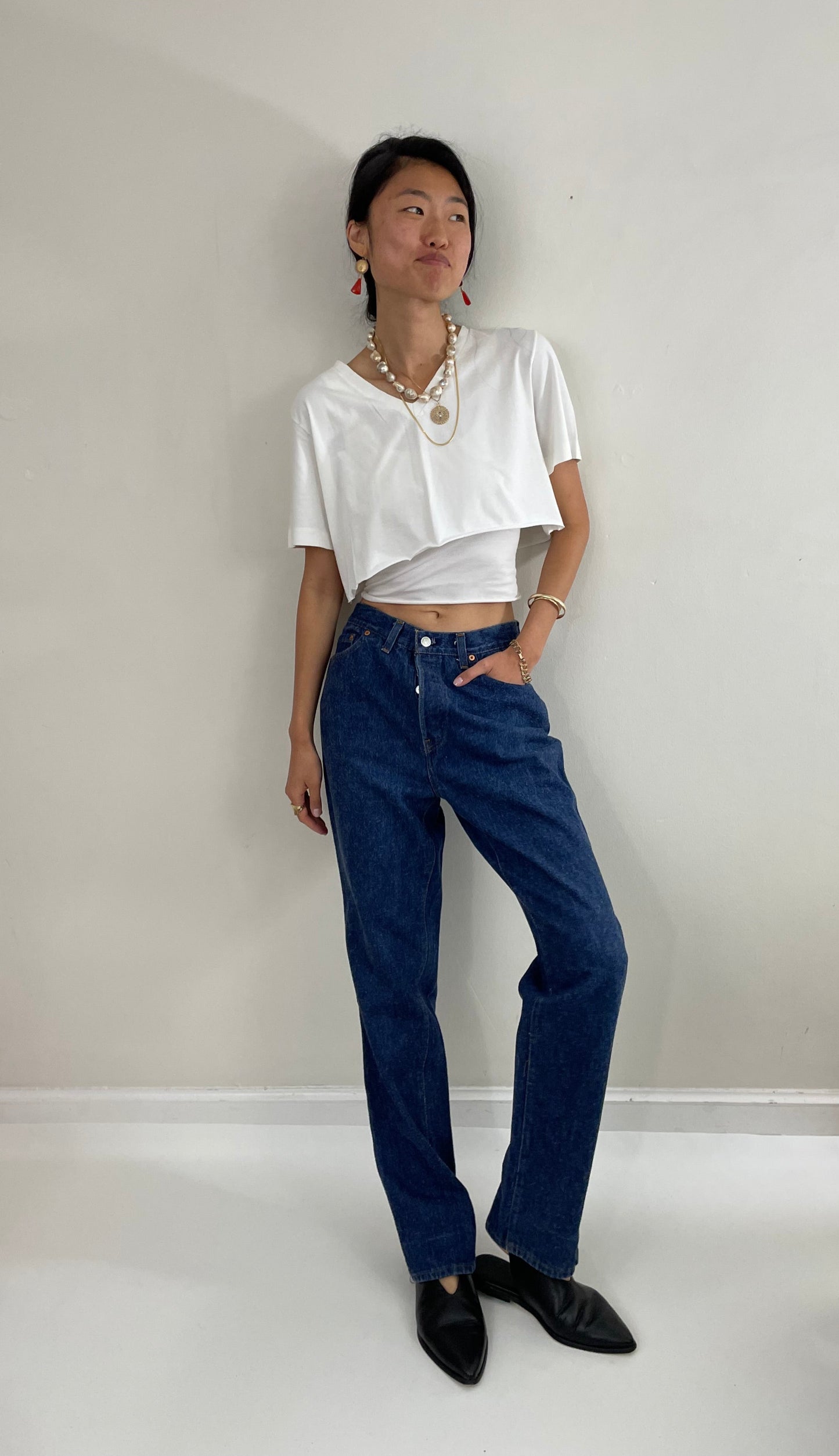 Vintage 80s Levi's shrink to fit medium wash petite Levis jeans for women made in USA 27 x 32