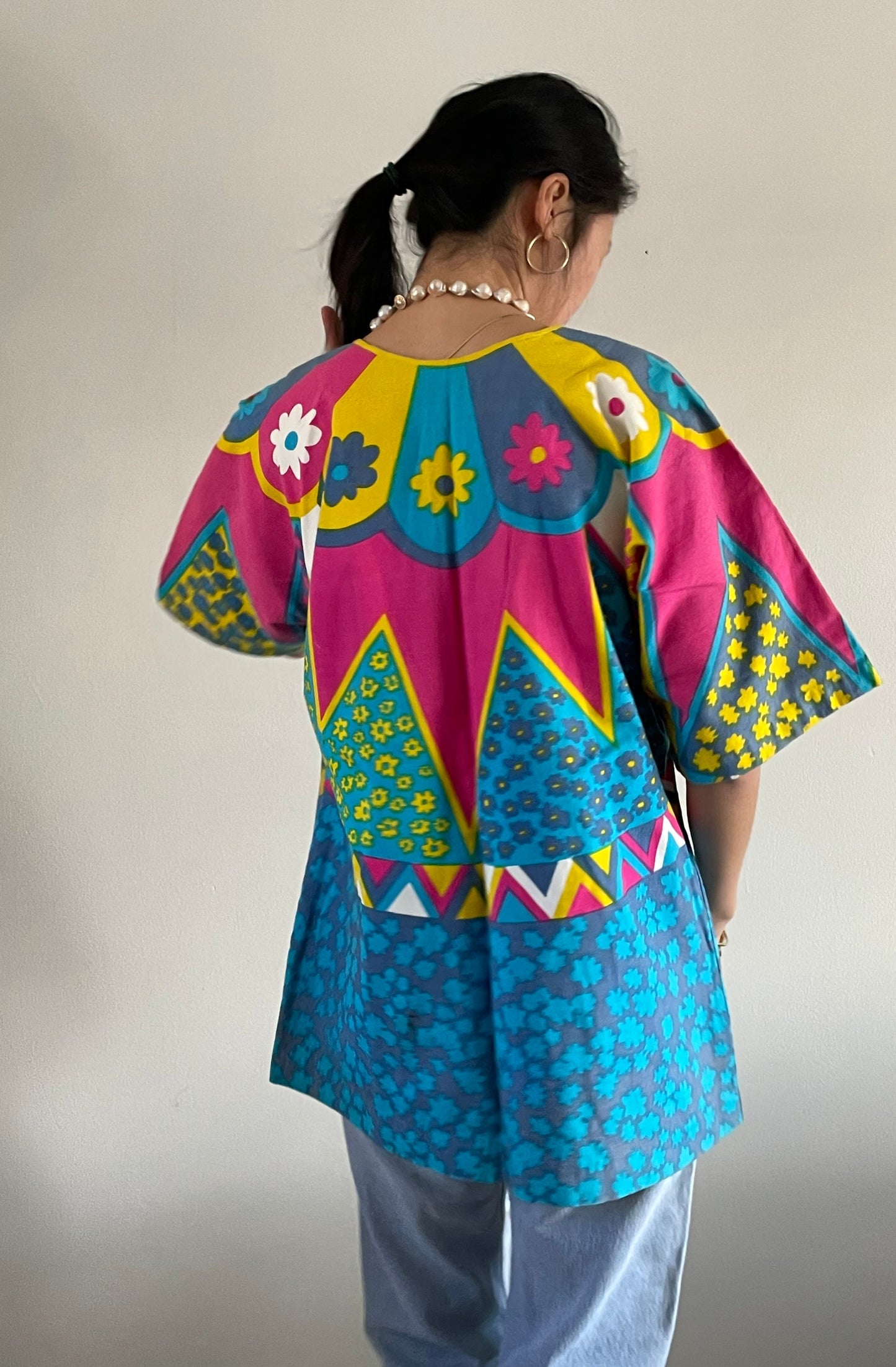 vintage 60s Mod beach cover up mini dress Surf Togs