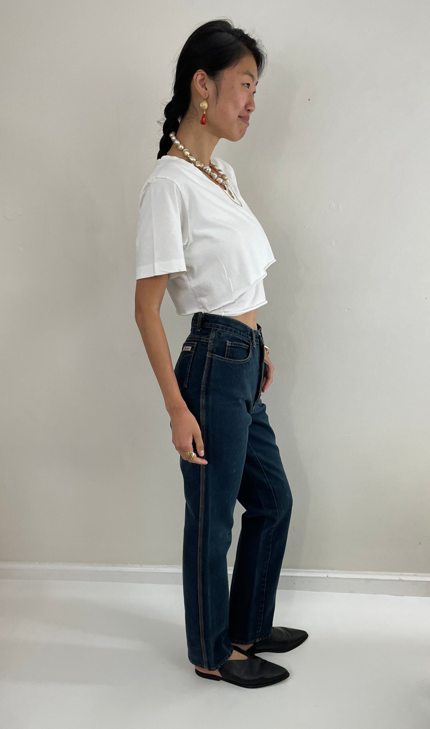 80s vintage Calvin Klein medium wash iconic American designer 90s jeans made in USA size 26 x 32
