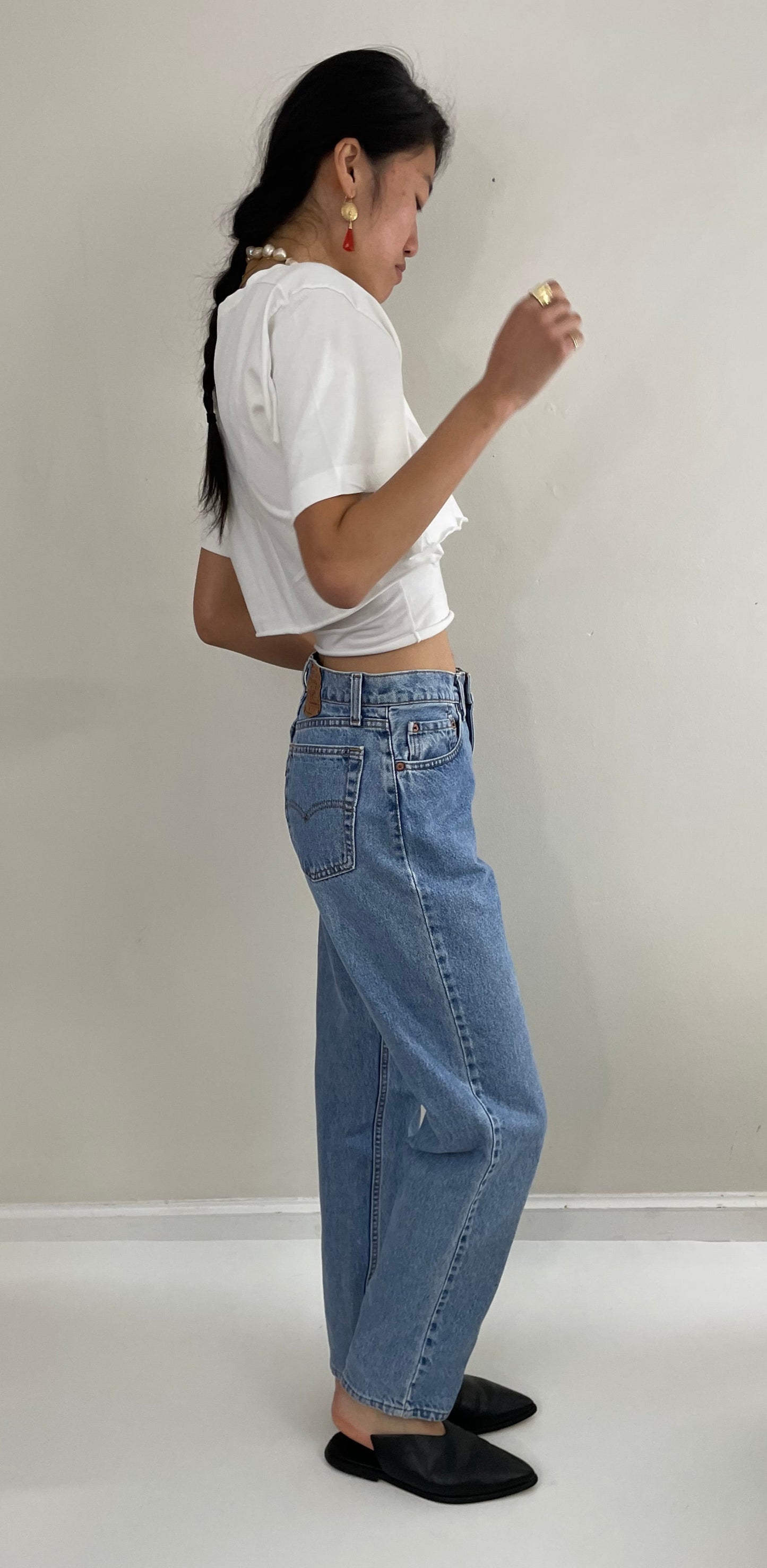 vintage 80s Levis 560 high waisted zipper fly Levi's jeans for Women made in USA 28x31