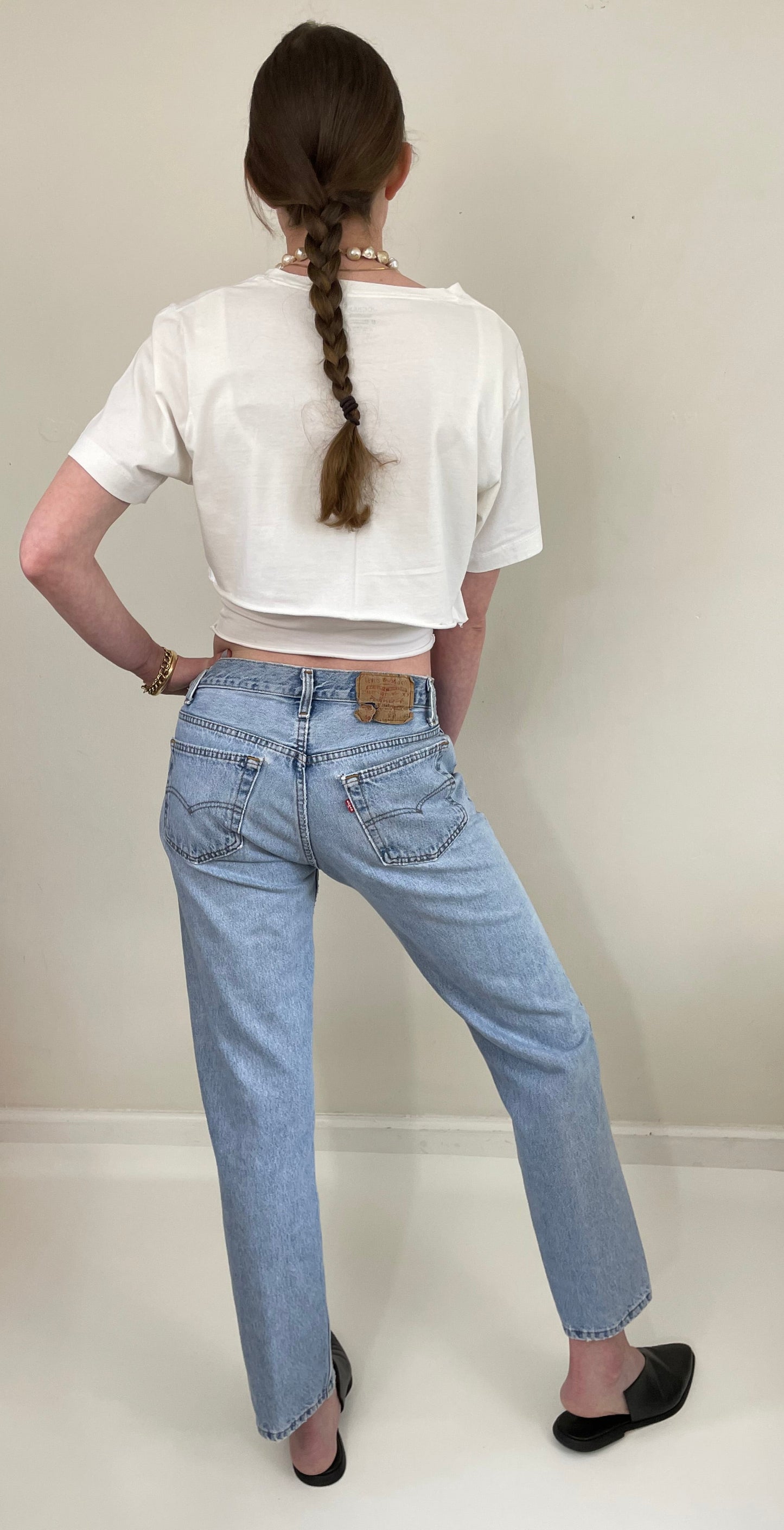 vintage 70s Levi's 501 faded button fly boyfriend Levis red tab jeans 30 x 29