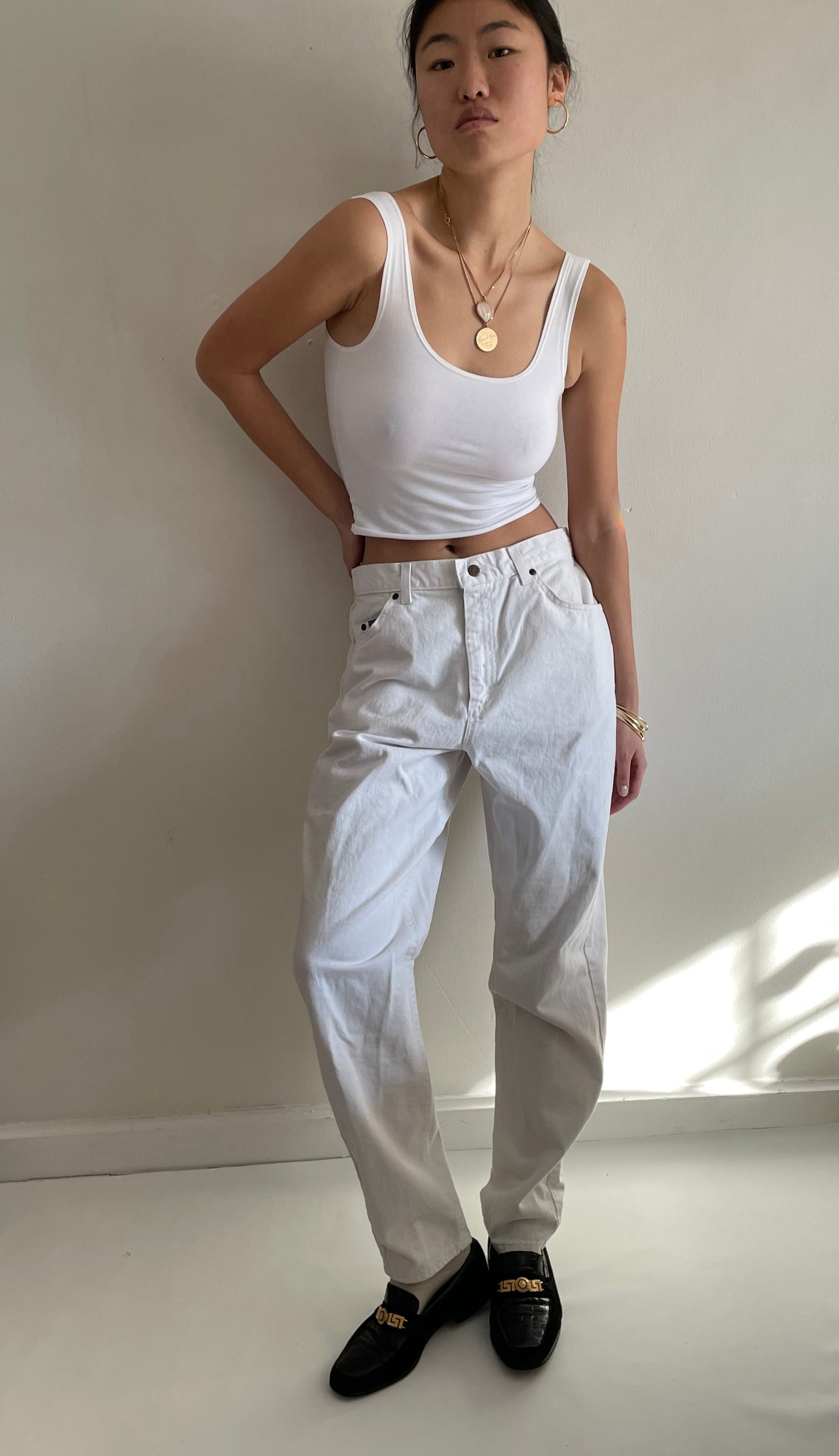 vintage white baggy jeans USA size 30