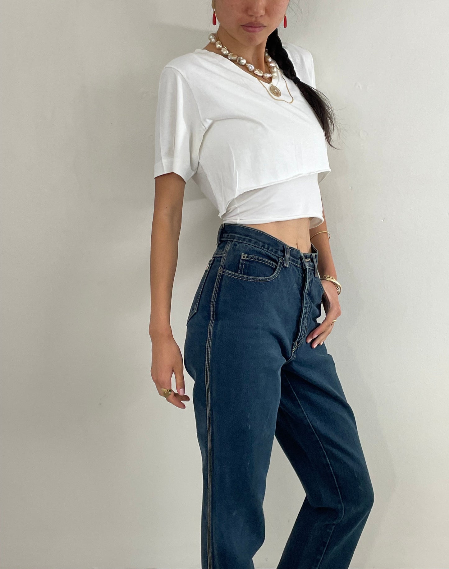 80s vintage Calvin Klein medium wash iconic American designer 90s jeans made in USA size 26 x 32