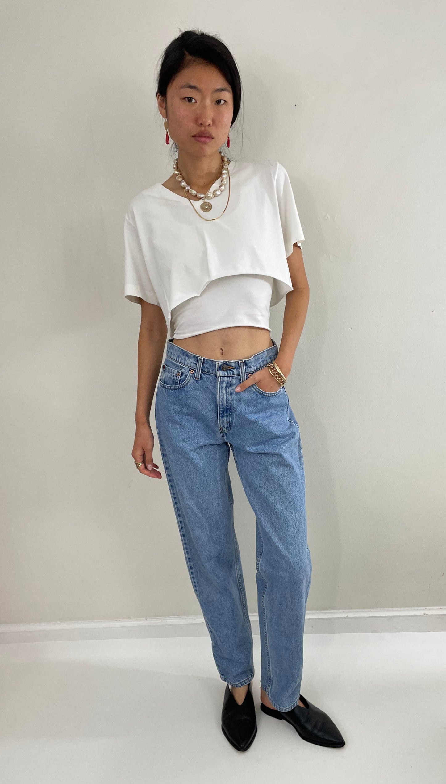 vintage 80s Levis 560 high waisted zipper fly Levi's jeans for Women made in USA 28x31