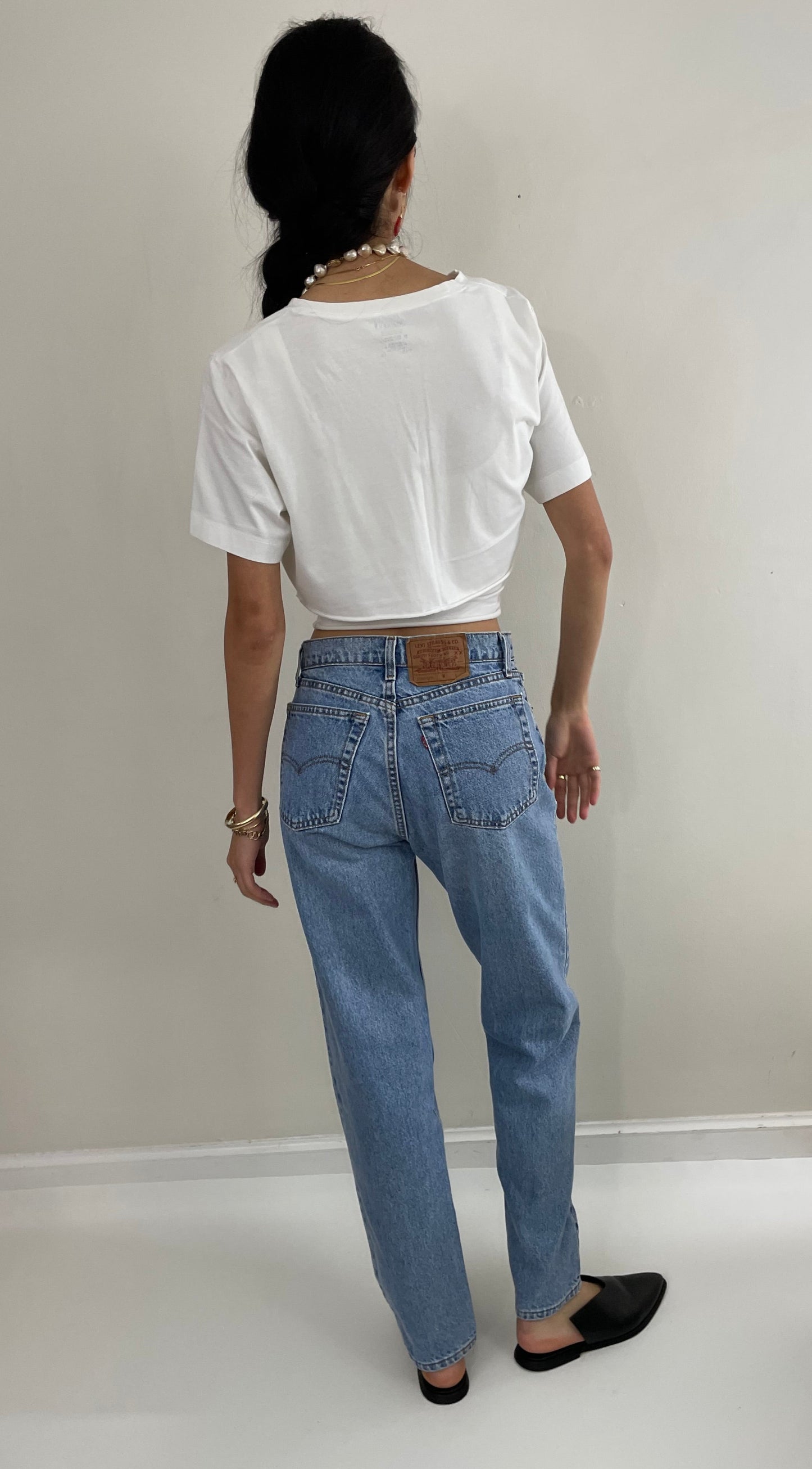 vintage 80s Levis 560 high waisted zipper fly Levi's jeans for Women made in USA 28x31