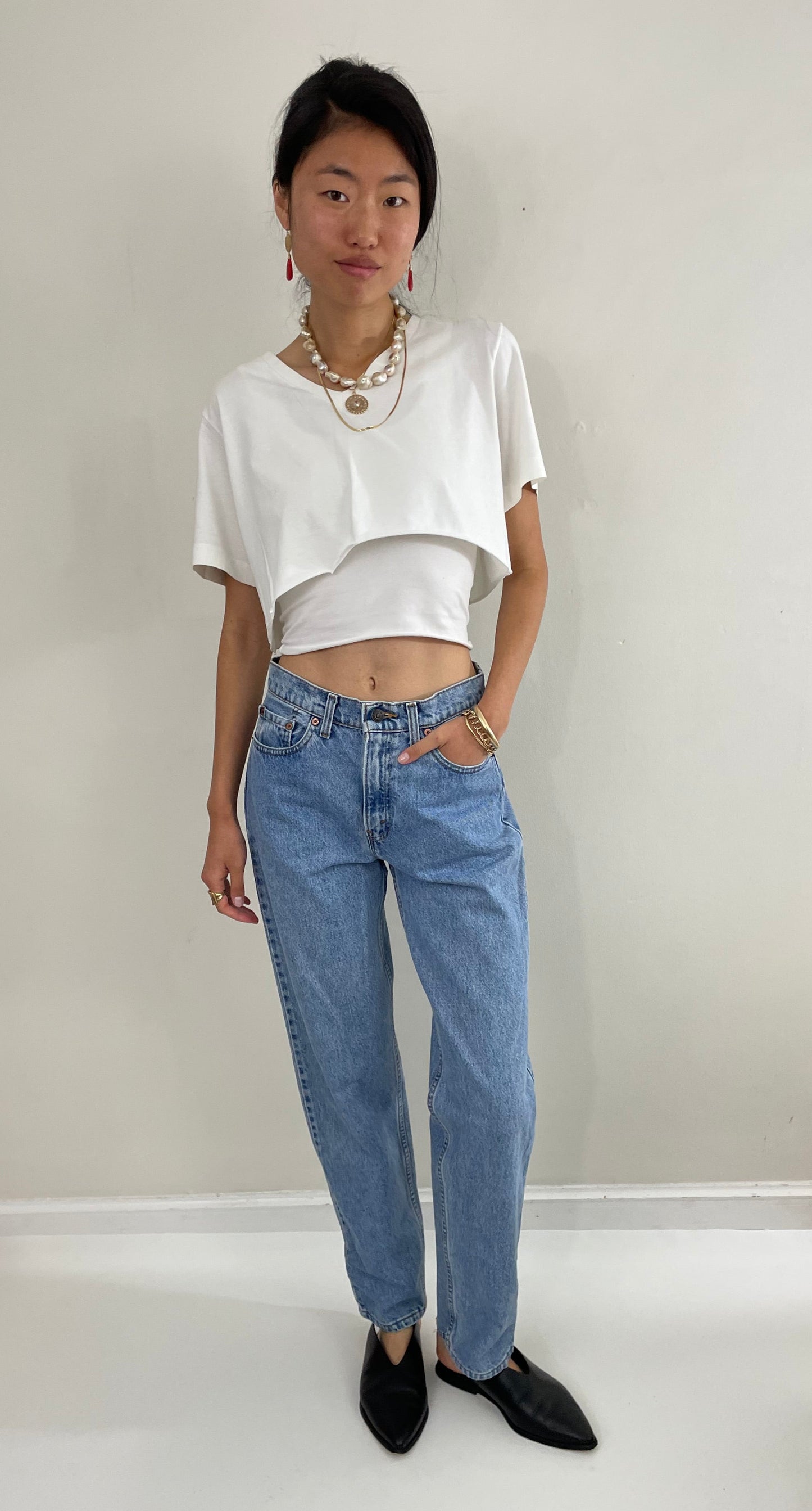 vintage 80s Levis 560 high waisted zipper fly Levi's jeans for Women made in USA 28x31