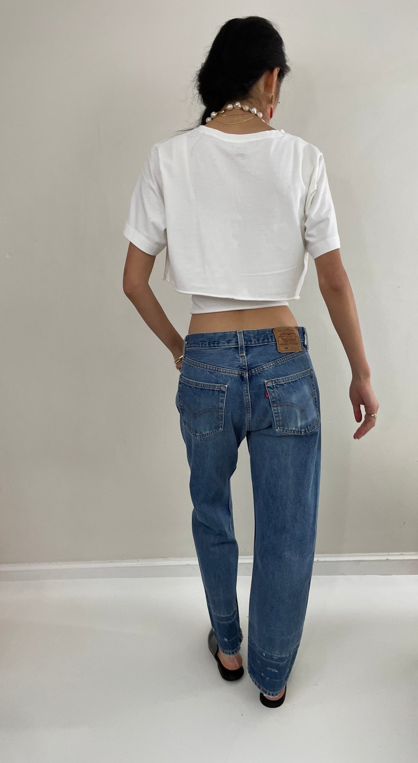 Vintage 80s Levi's 501 medium wash button fly iconic red tab faded Levis jeans made in USA size 30 x 30