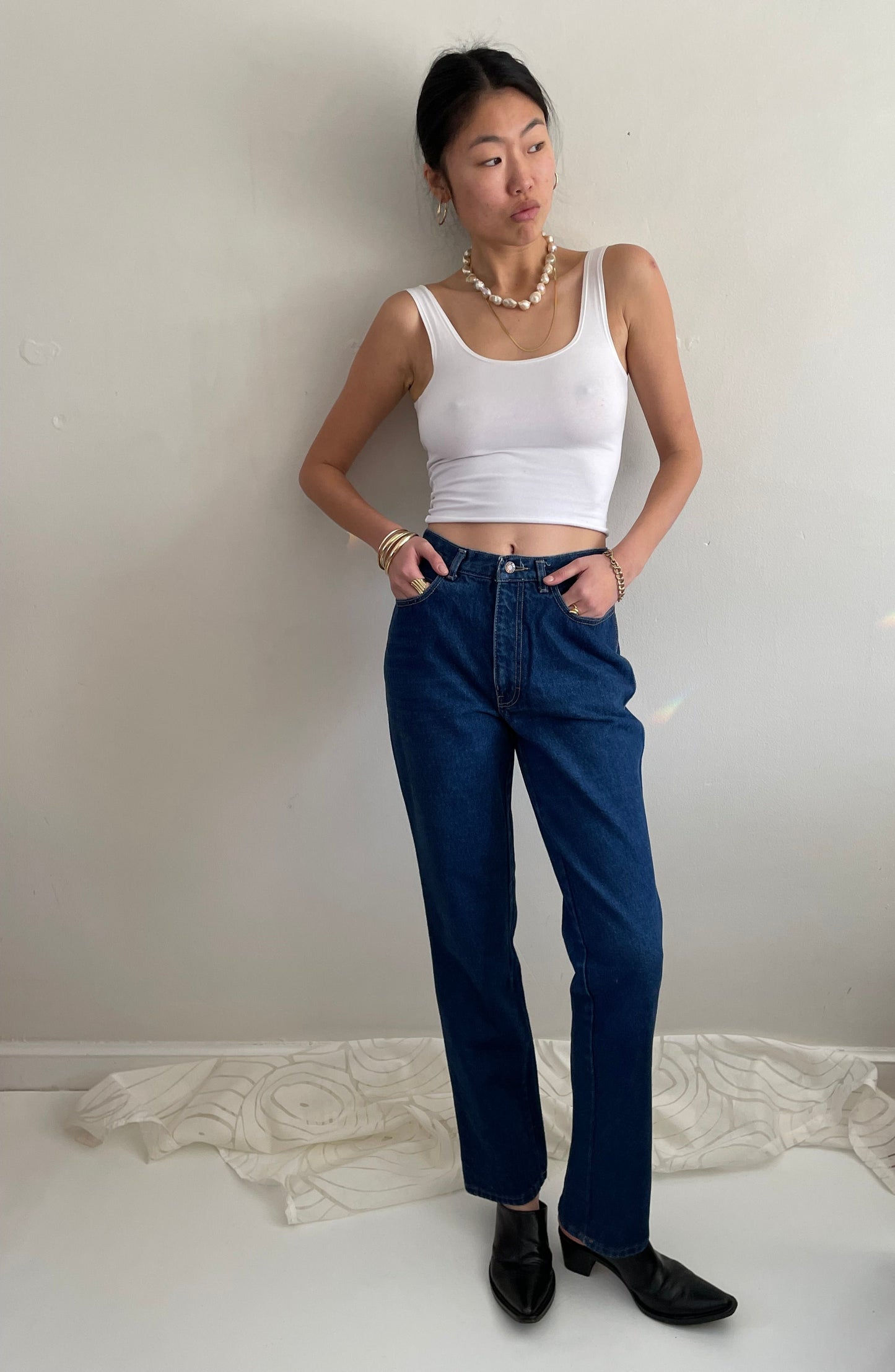 vintage 90s Calvin Klein dark wash American designer jeans USA | size 27 waist
