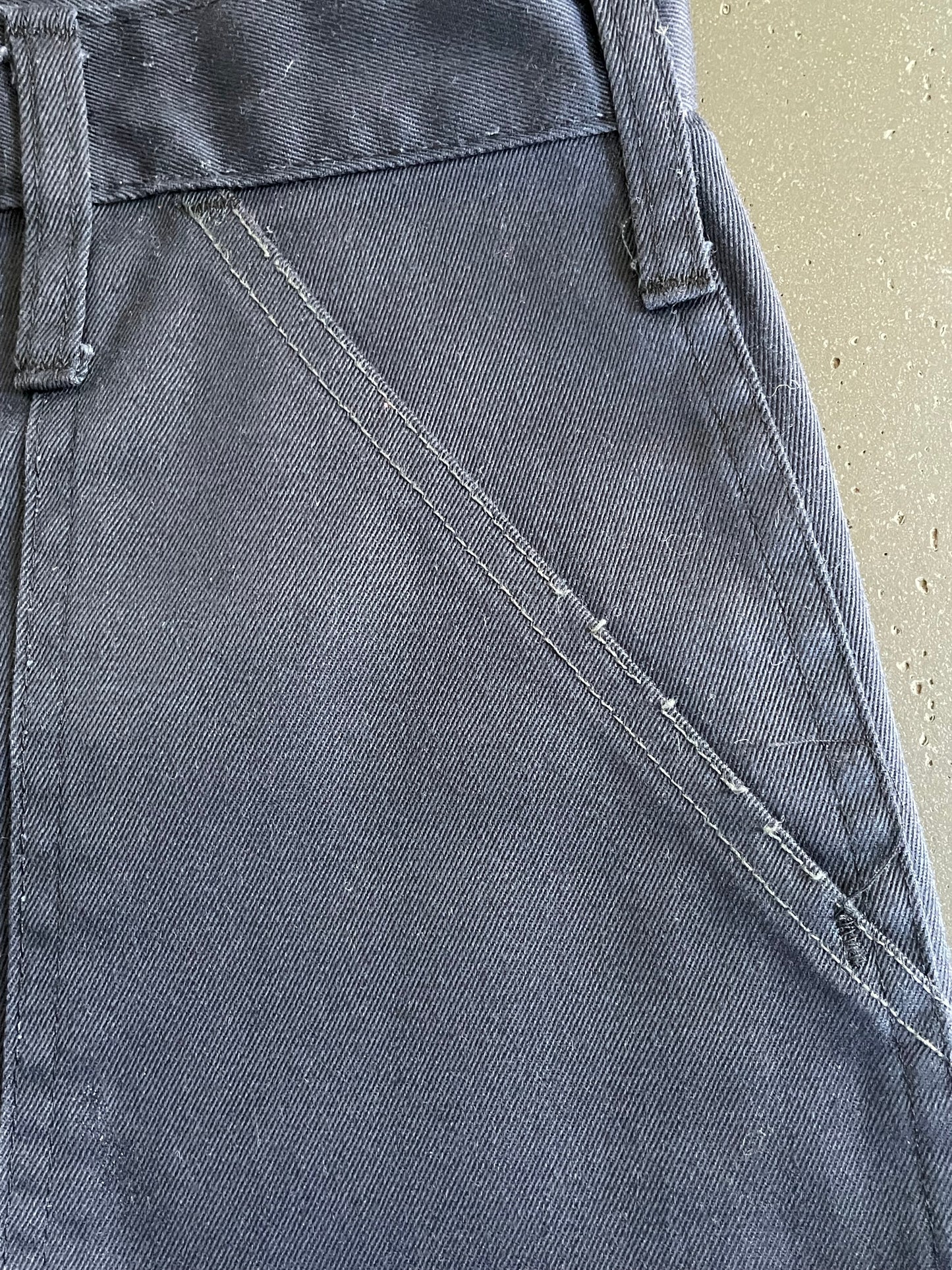 vintage navy blue utility uniform work cotton blend pants tall size 30