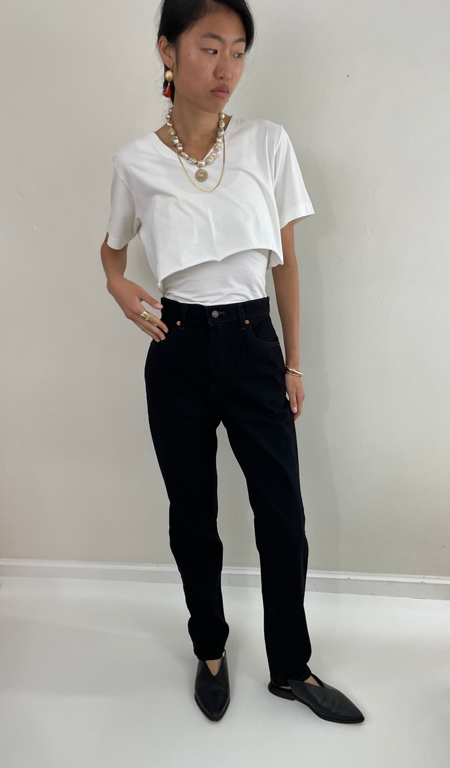 Vintage black 80s Levi's 550 high waisted tall zipper fly dark black dressy deadstock new 80s Levis tall jeans size 27 x 33
