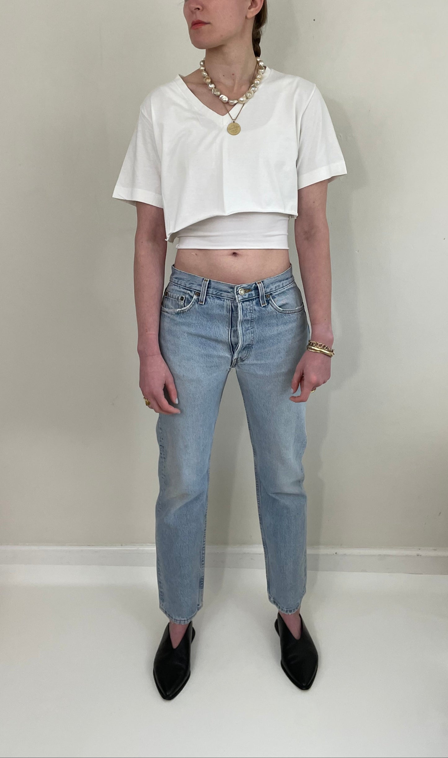 Vintage 80s Levi's 501 faded button fly jeans made in USA size 29 x 31