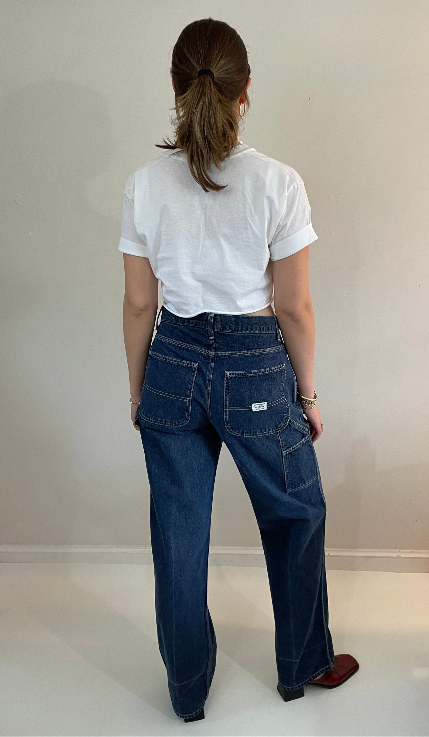 vintage 90s Gap Carpenter medium dark wash high waisted Utility Painters GAP denim jeans USA Waist 31