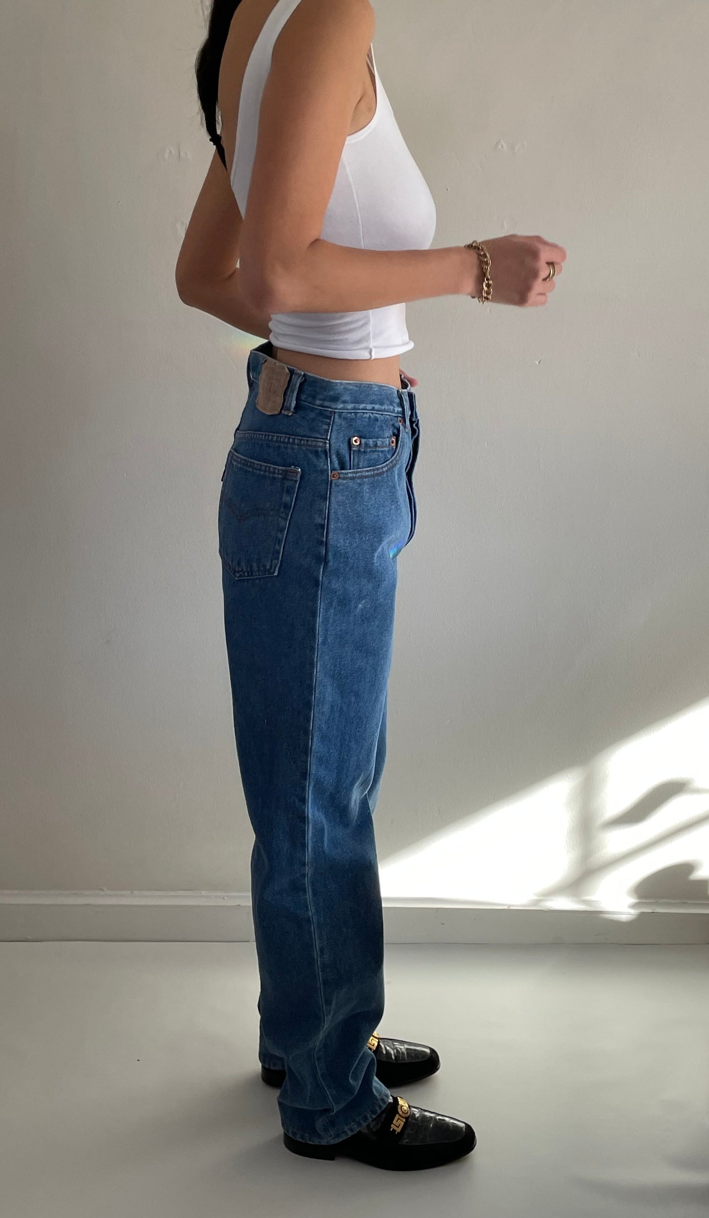 vintage 70s Levis 501 button fly tall ultra high rise Levi's jeans / size 30