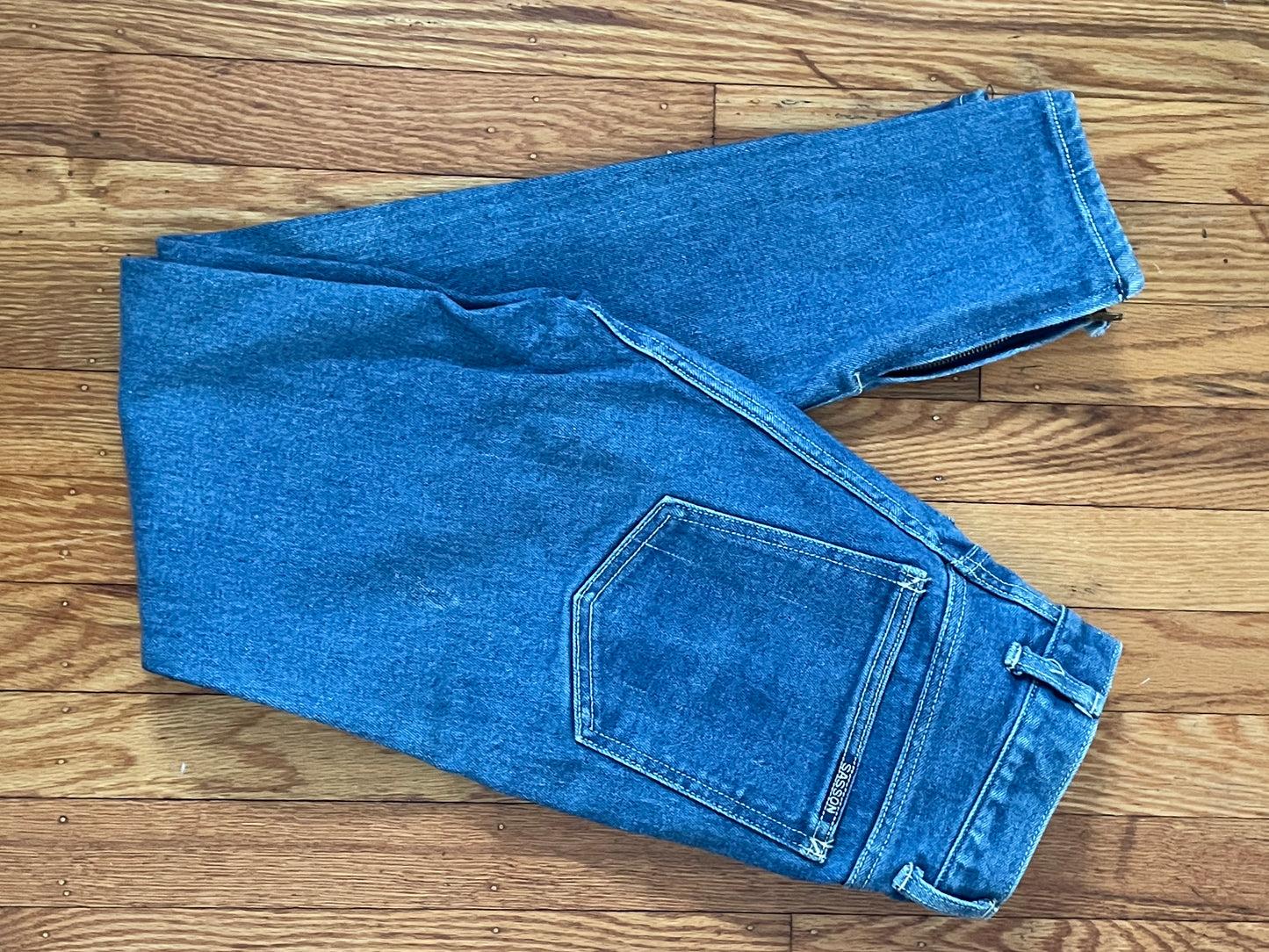 vintage 90s Sasson designer high waisted ankle zip tapered medium wash JAPAN student petite juniorjeans | size 0 23 waist XXS