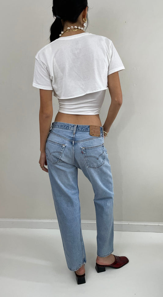 Vintage 80s Levi's 501 Faded Button Fly Jeans USA size 31 x 29