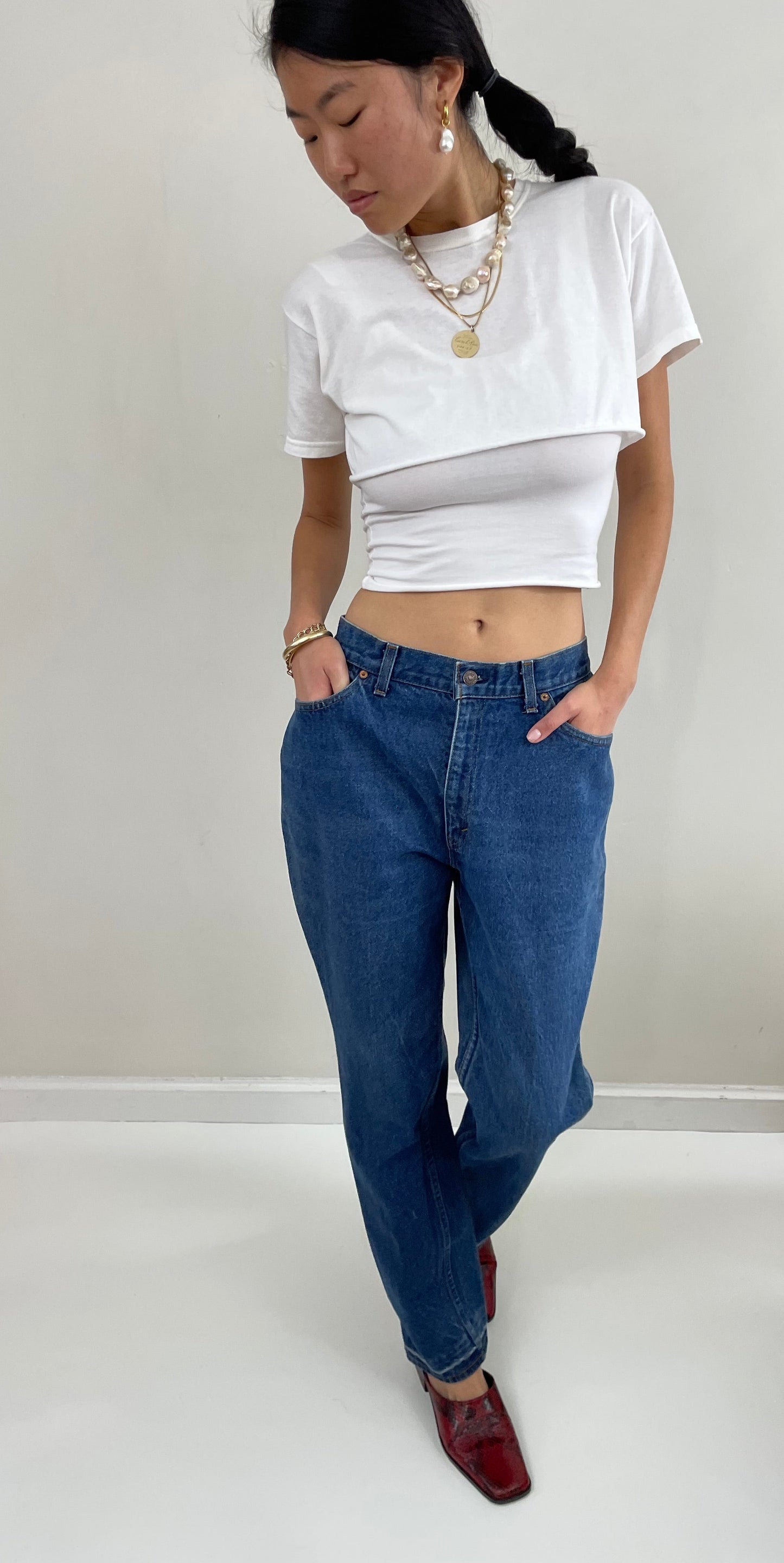 Vintage 80s Levis High Waisted Zipper Fly 505 Jeans for Women USA 28x30