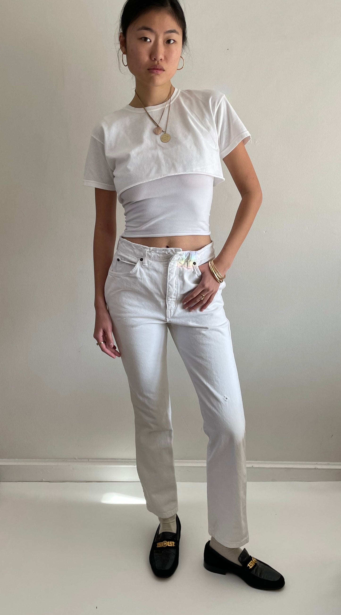 vintage white Edwin jeans made in Japan size 28