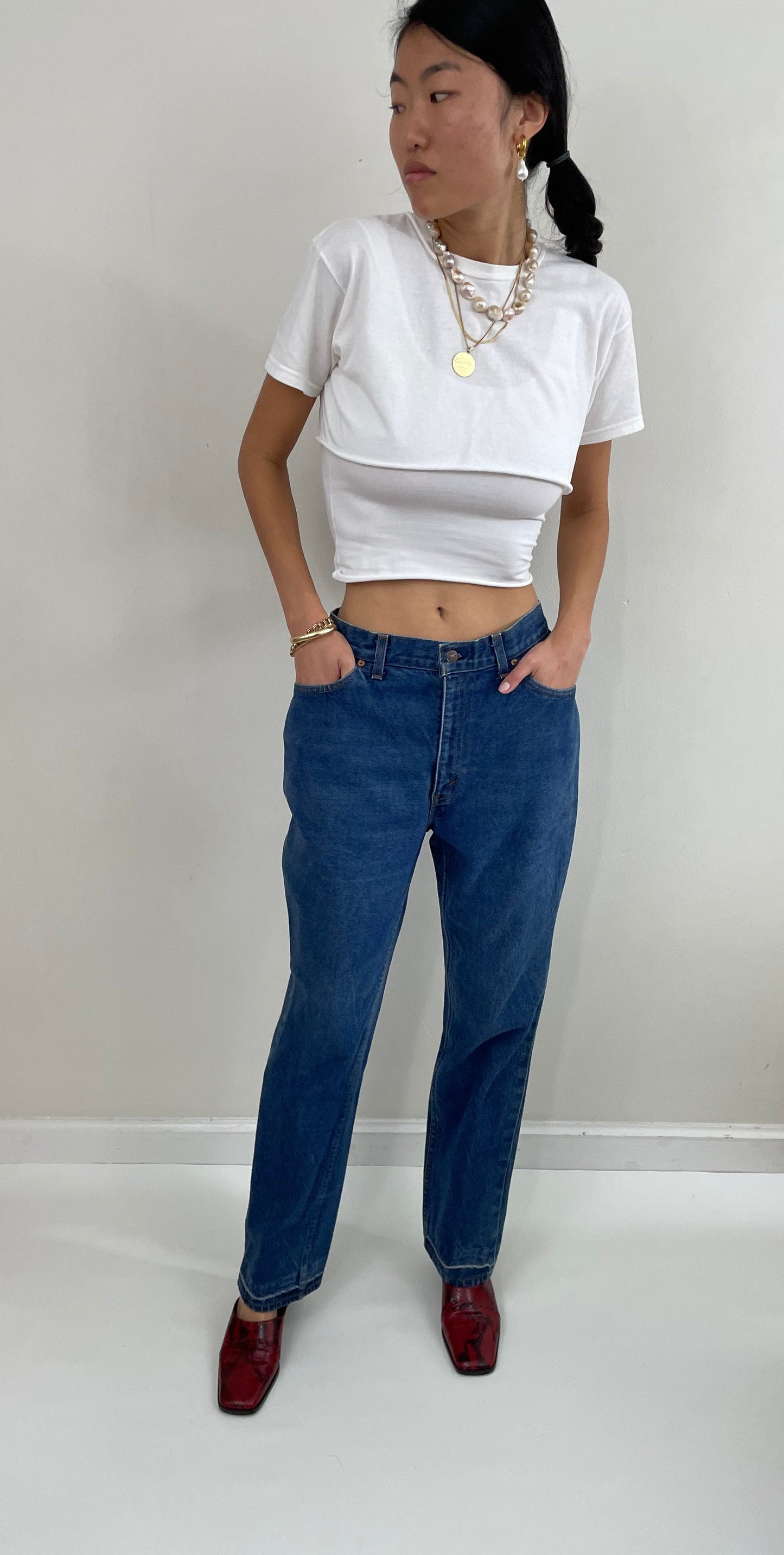 Vintage 80s Levis High Waisted Zipper Fly 505 Jeans for Women USA 28x30