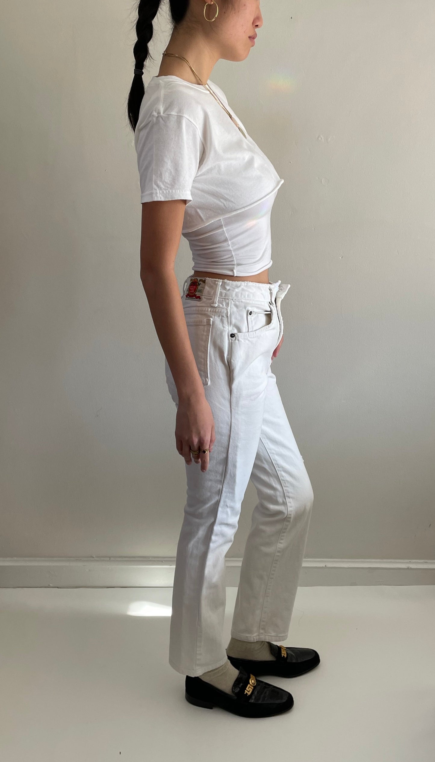 vintage white Edwin jeans made in Japan size 28