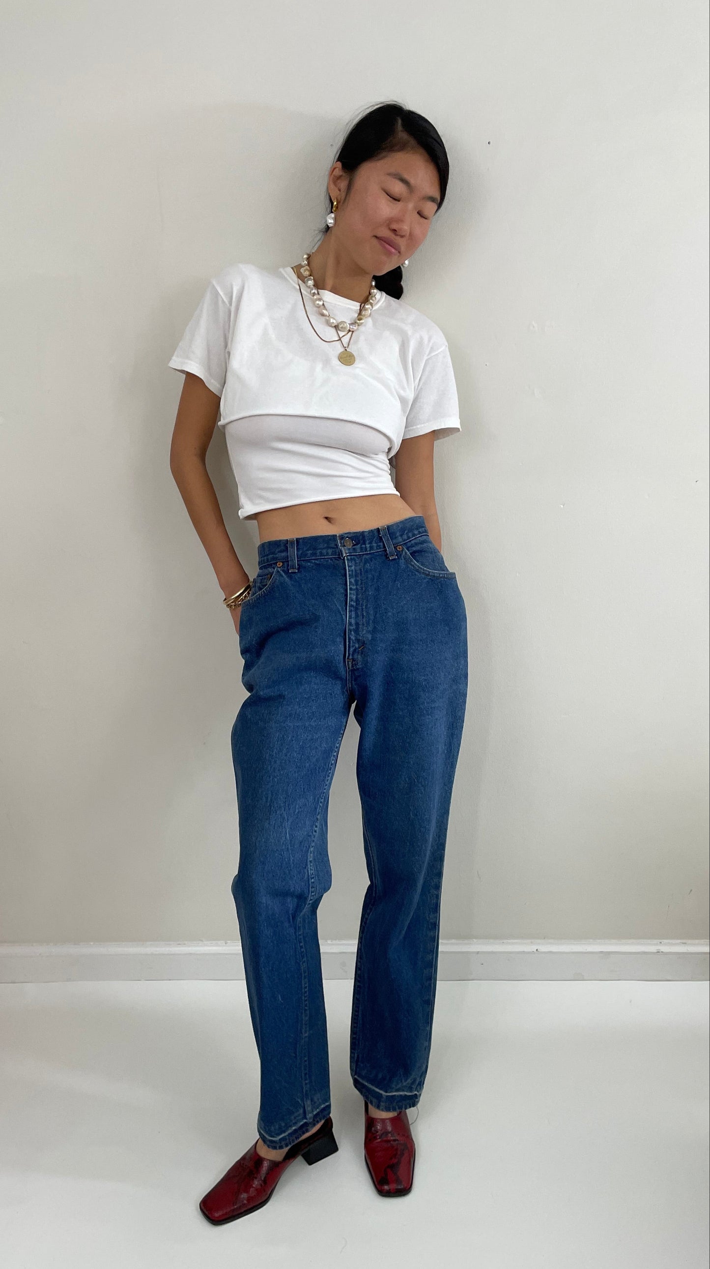 Vintage 80s Levis High Waisted Zipper Fly 505 Jeans for Women USA 28x30