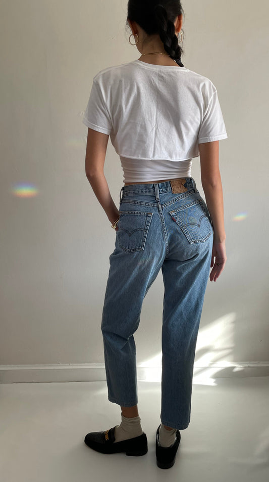 vintage Levi's 901 faded light wash Levis jeans SHRINK TO FIT size 27