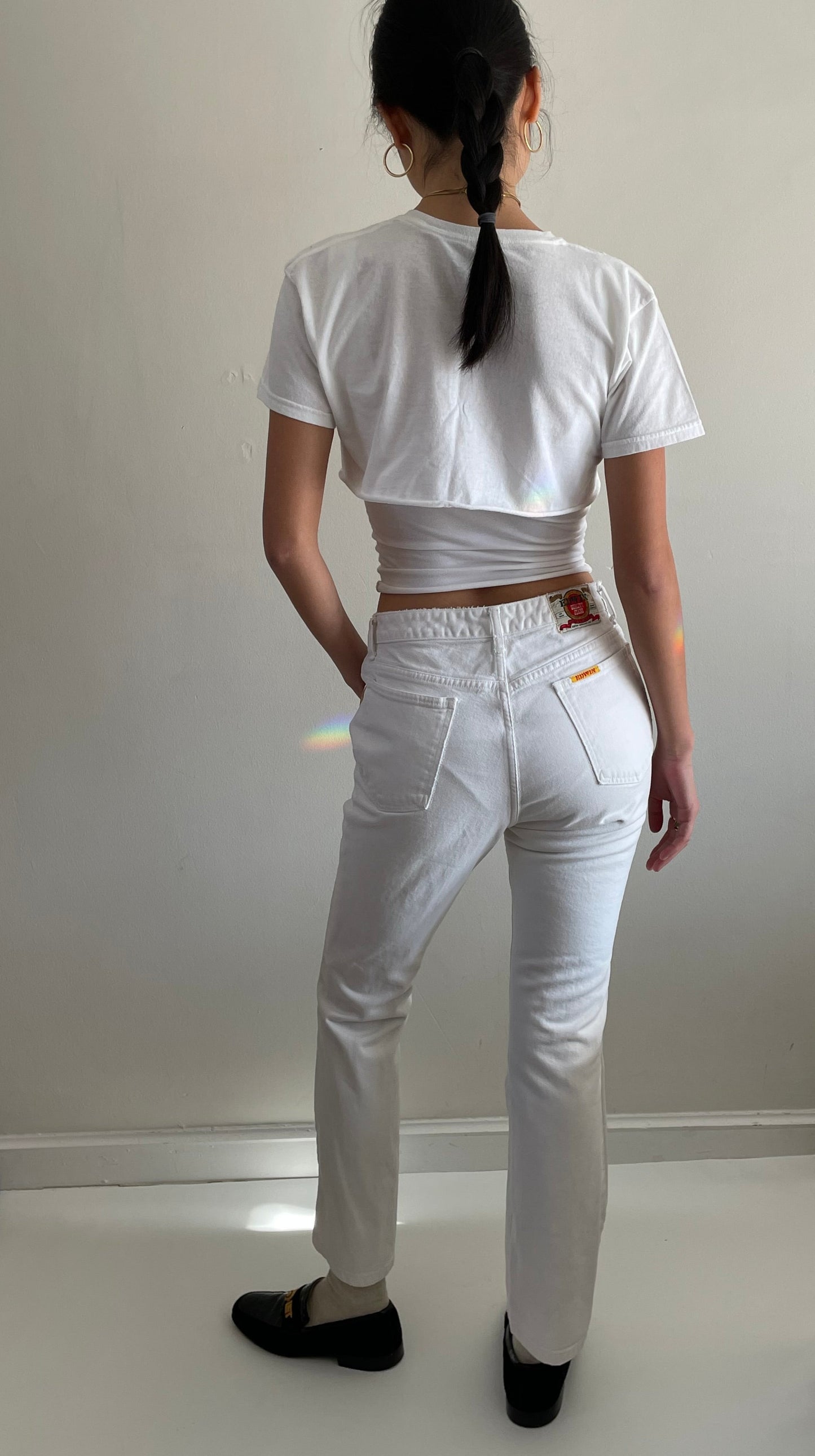 vintage white Edwin jeans made in Japan size 28